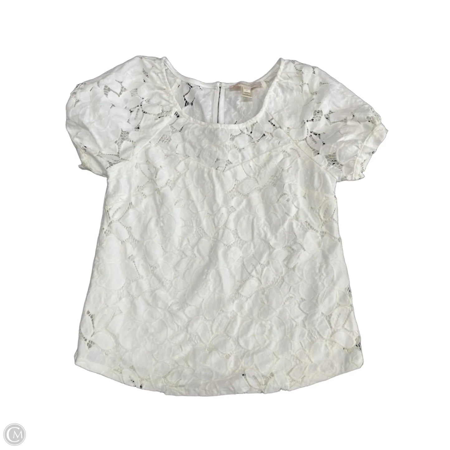 Top Short Sleeve By Monteau In White, Size: S