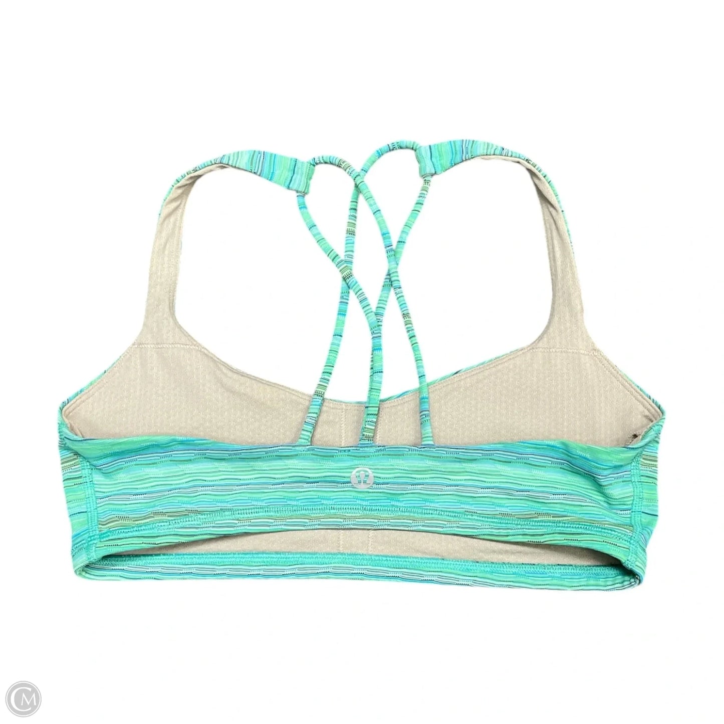 Athletic Bra By Lululemon In Blue & Green, Size: S