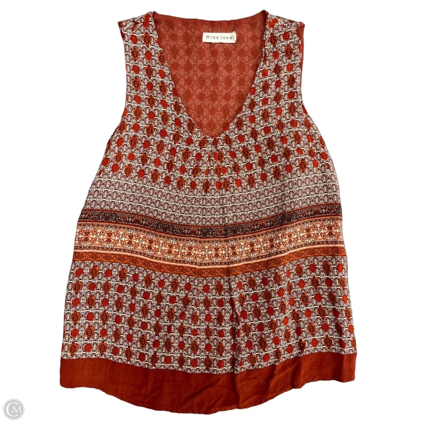 Top Sleeveless By Miss Love In Orange, Size: S