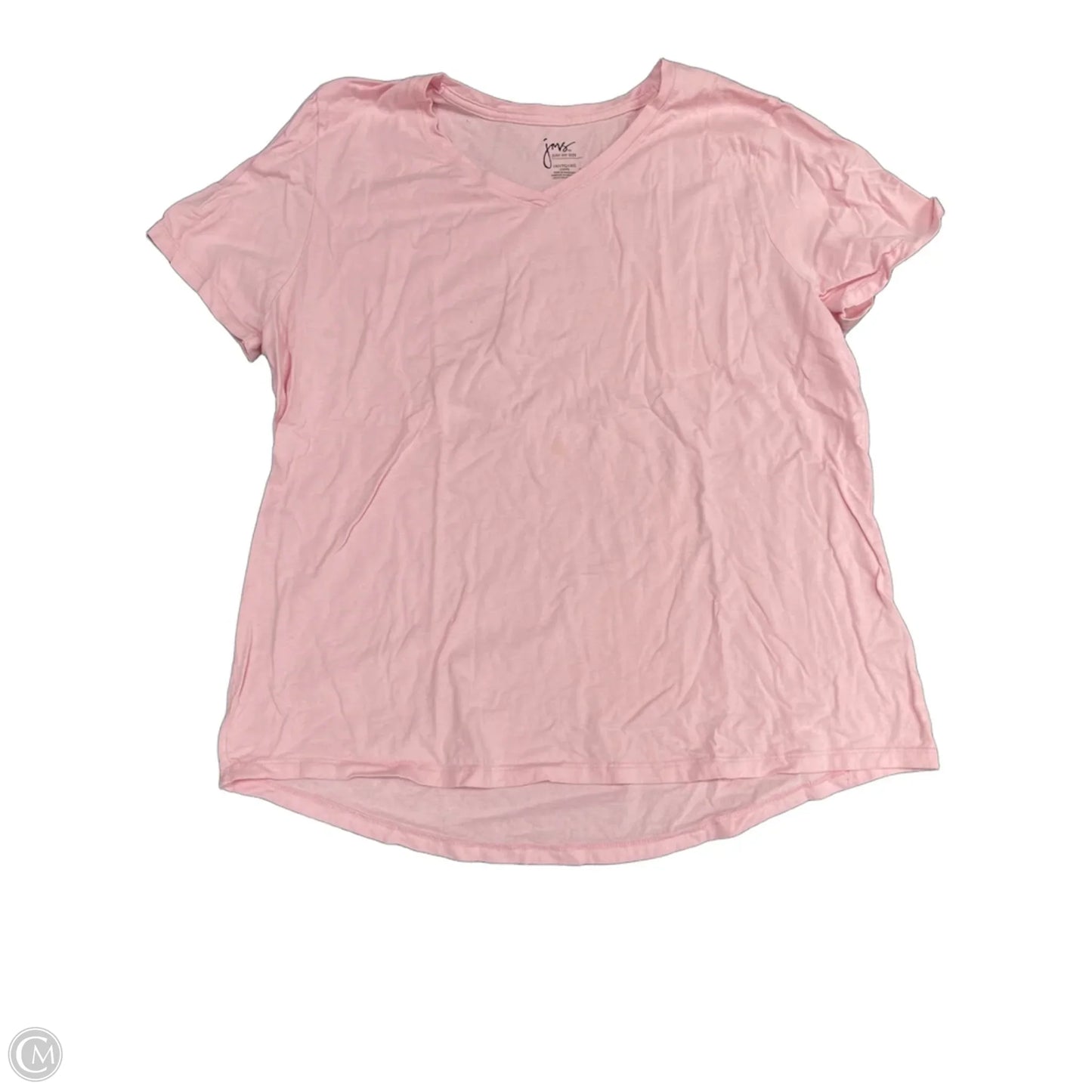 Top Short Sleeve By Just My Size In Pink, Size: 1x