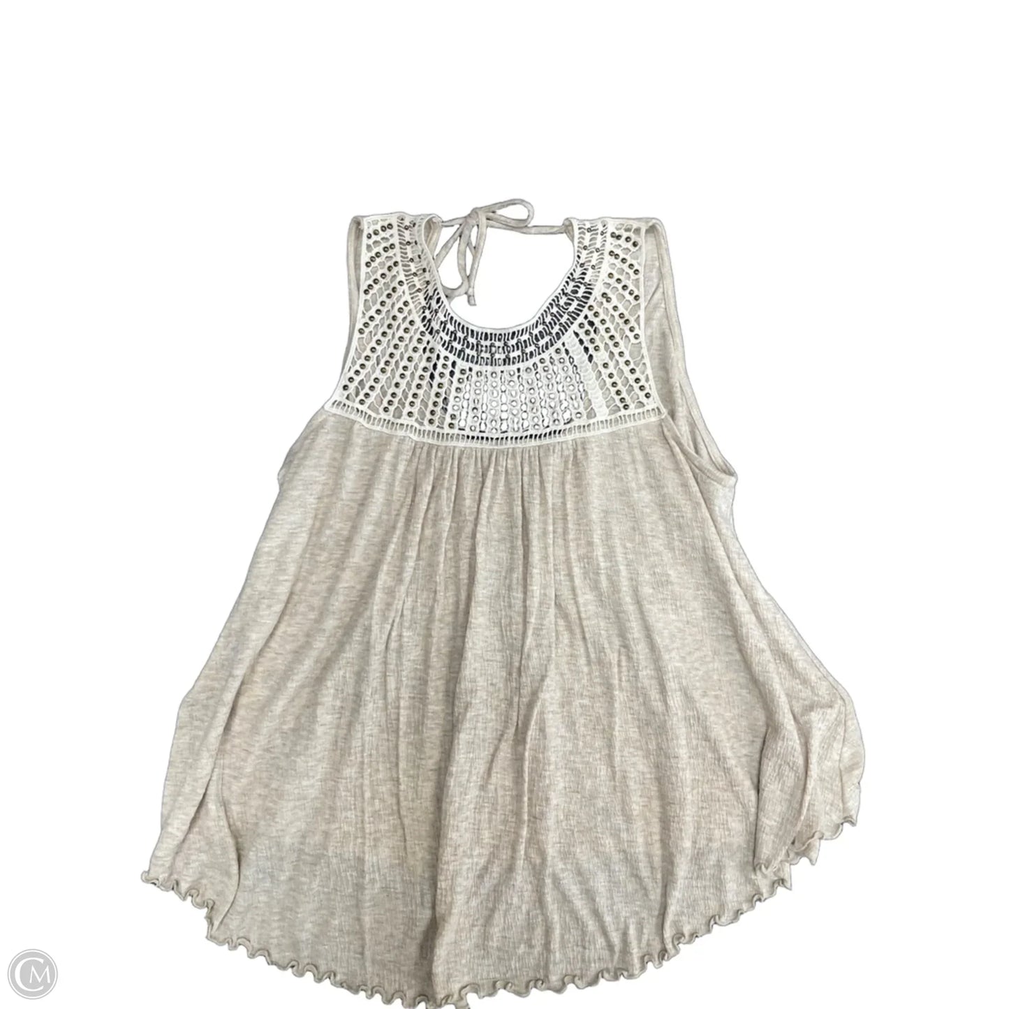 Top Sleeveless By Clothes Mentor In Beige, Size: M