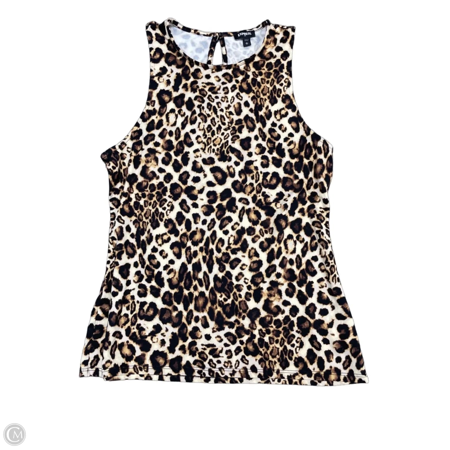 Top Sleeveless By Express In Leopard Print, Size: M
