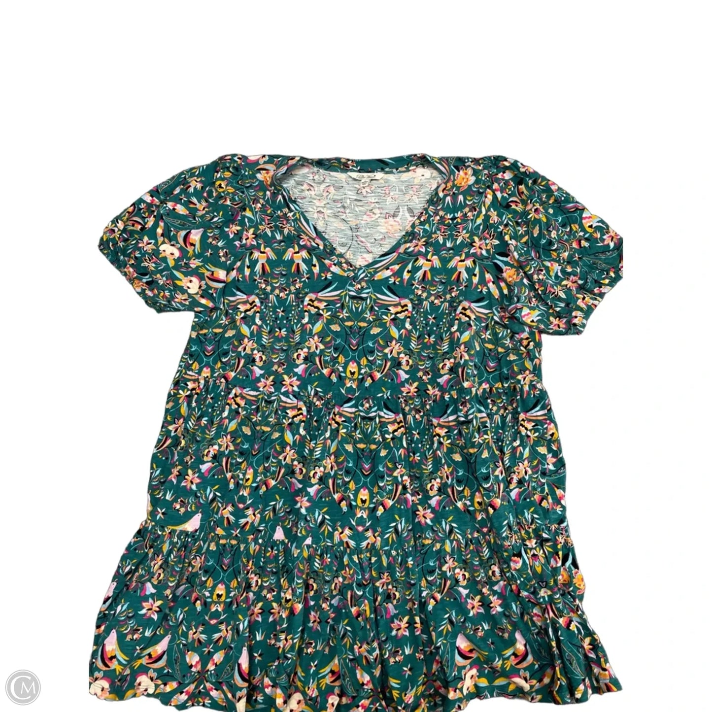 Dress Casual Short By The Pioneer Woman In Blue & Green, Size: 1x