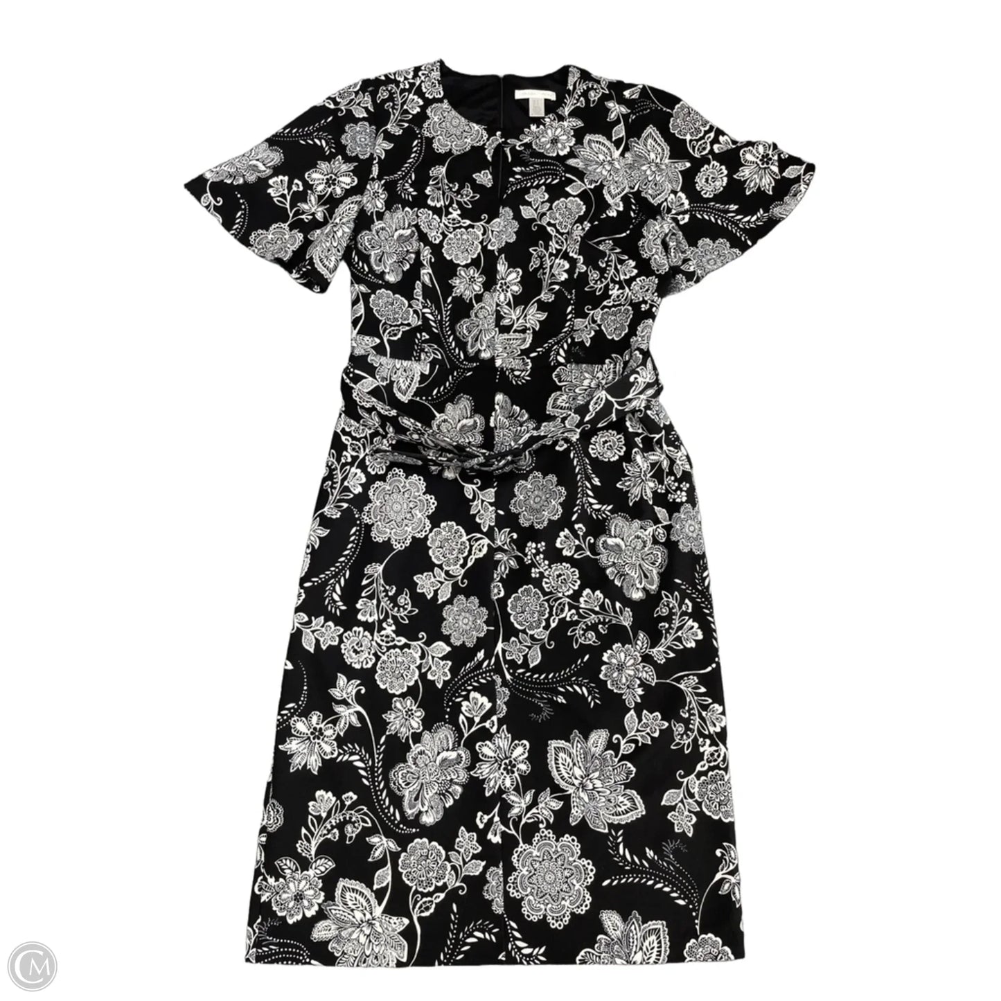 Dress Casual Midi By London Times In Black & White, Size: 14