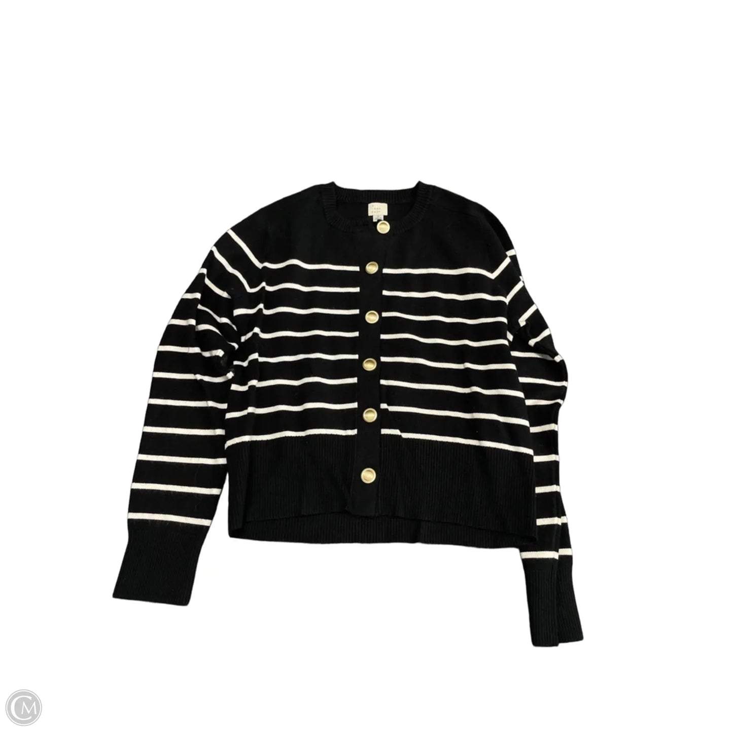 Sweater Cardigan By A New Day In Black & White, Size: S