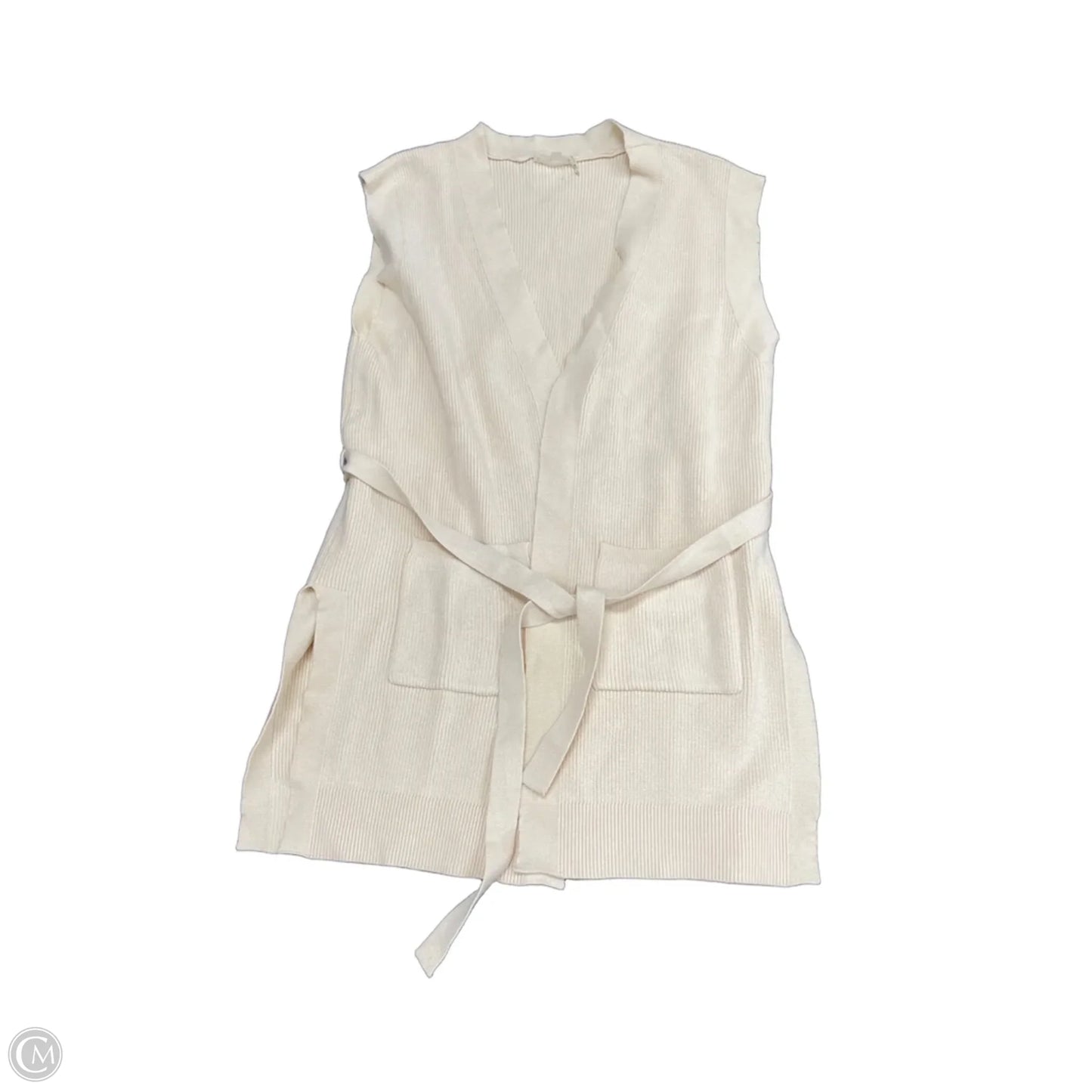Sweater Cardigan By Entro In Cream, Size: M