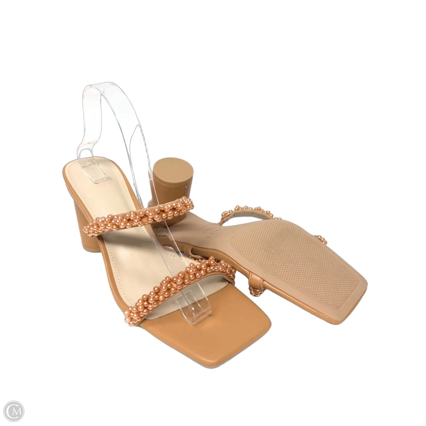 Sandals Heels Block By Clothes Mentor In Orange, Size: 11