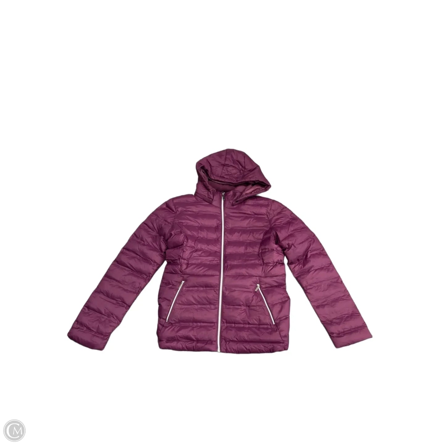 Jacket Puffer & Quilted By Time And Tru In Maroon, Size: S