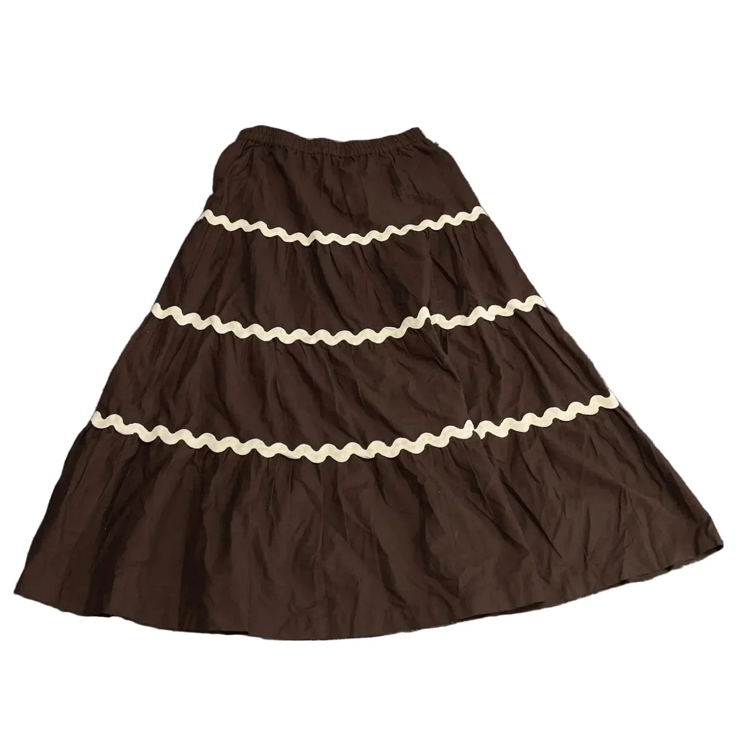 Skirt Set 2pc By Japna In Brown, Size: L