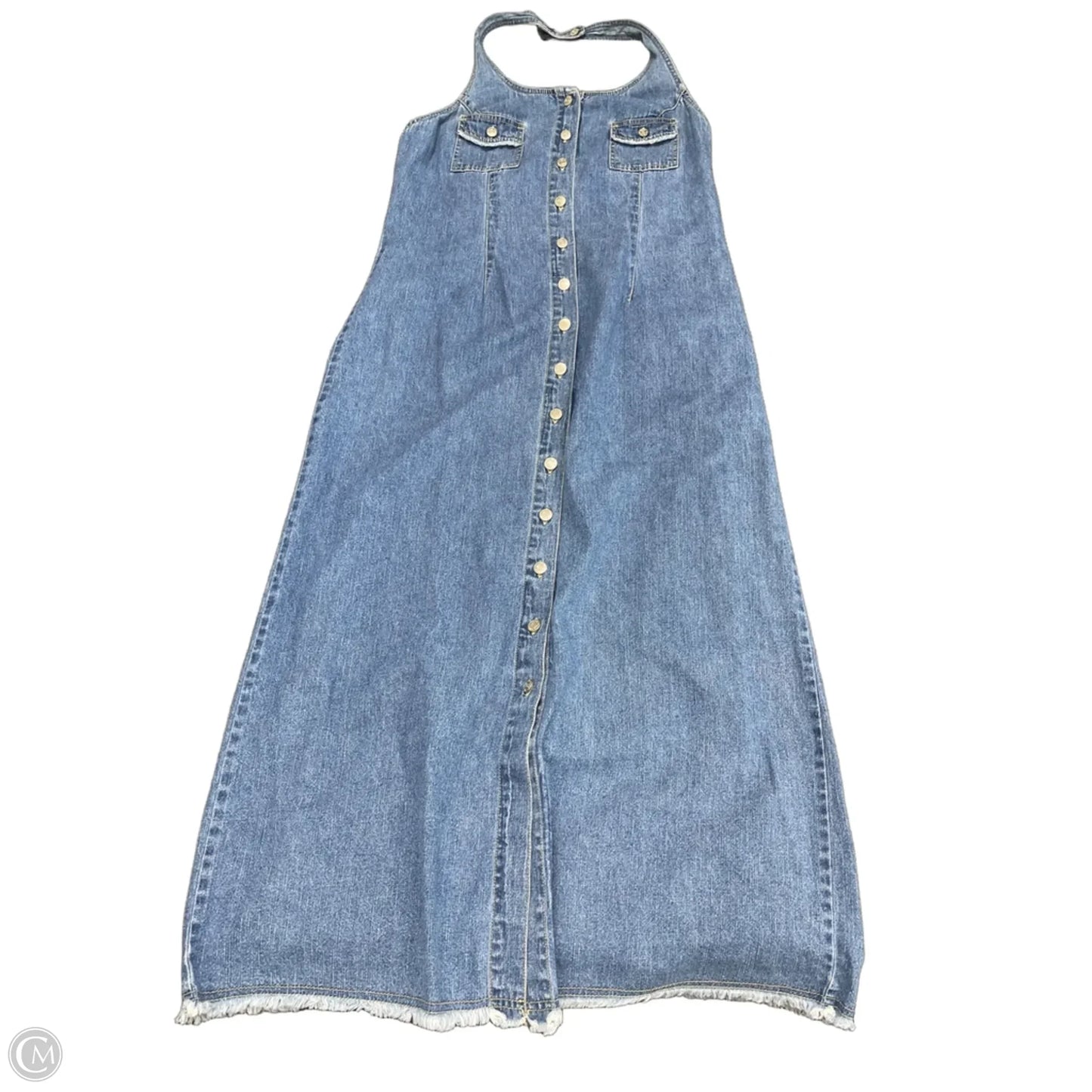 Dress Casual Midi By Clothes Mentor In Blue Denim, Size: 14