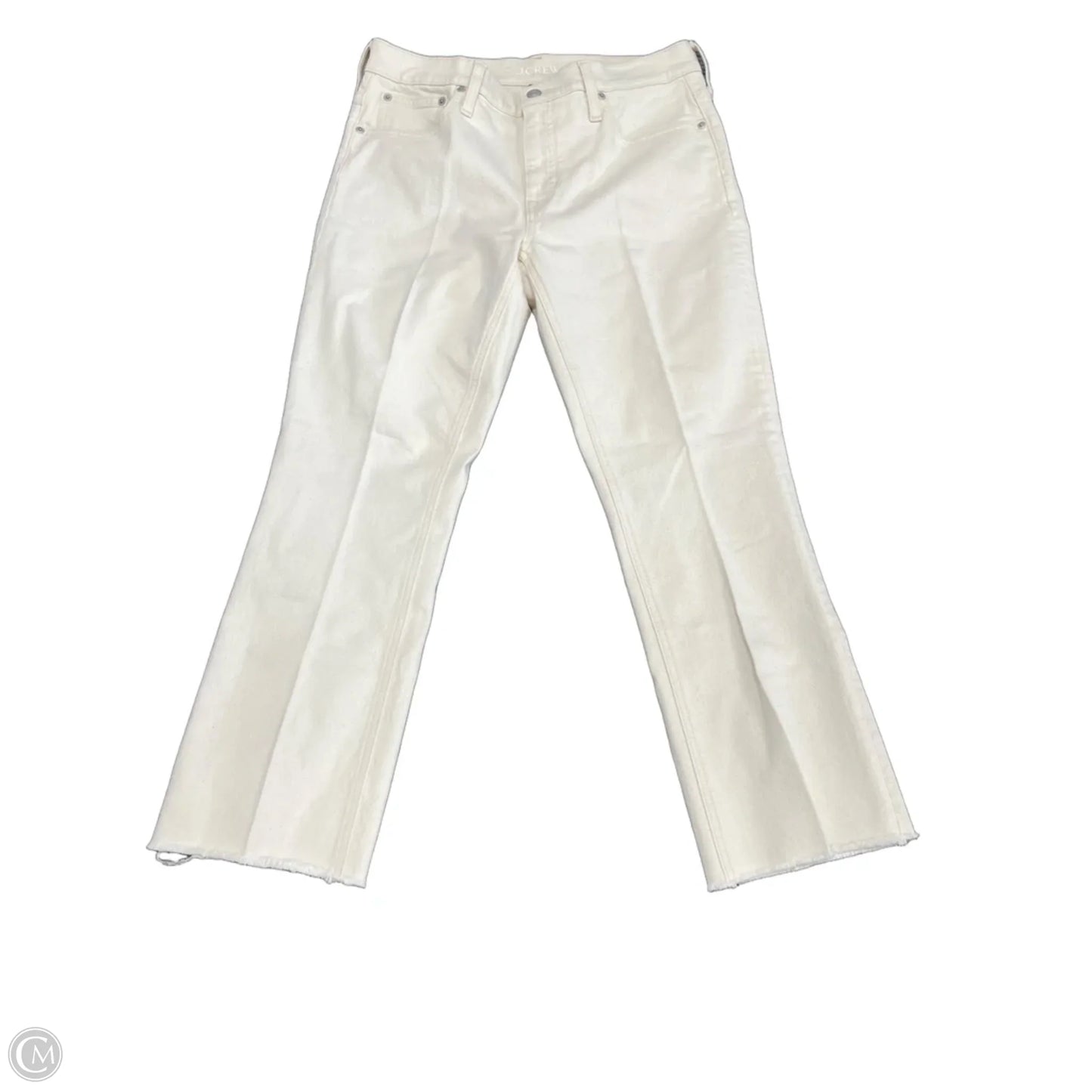 Jeans Cropped By J. Crew In Cream, Size: 6