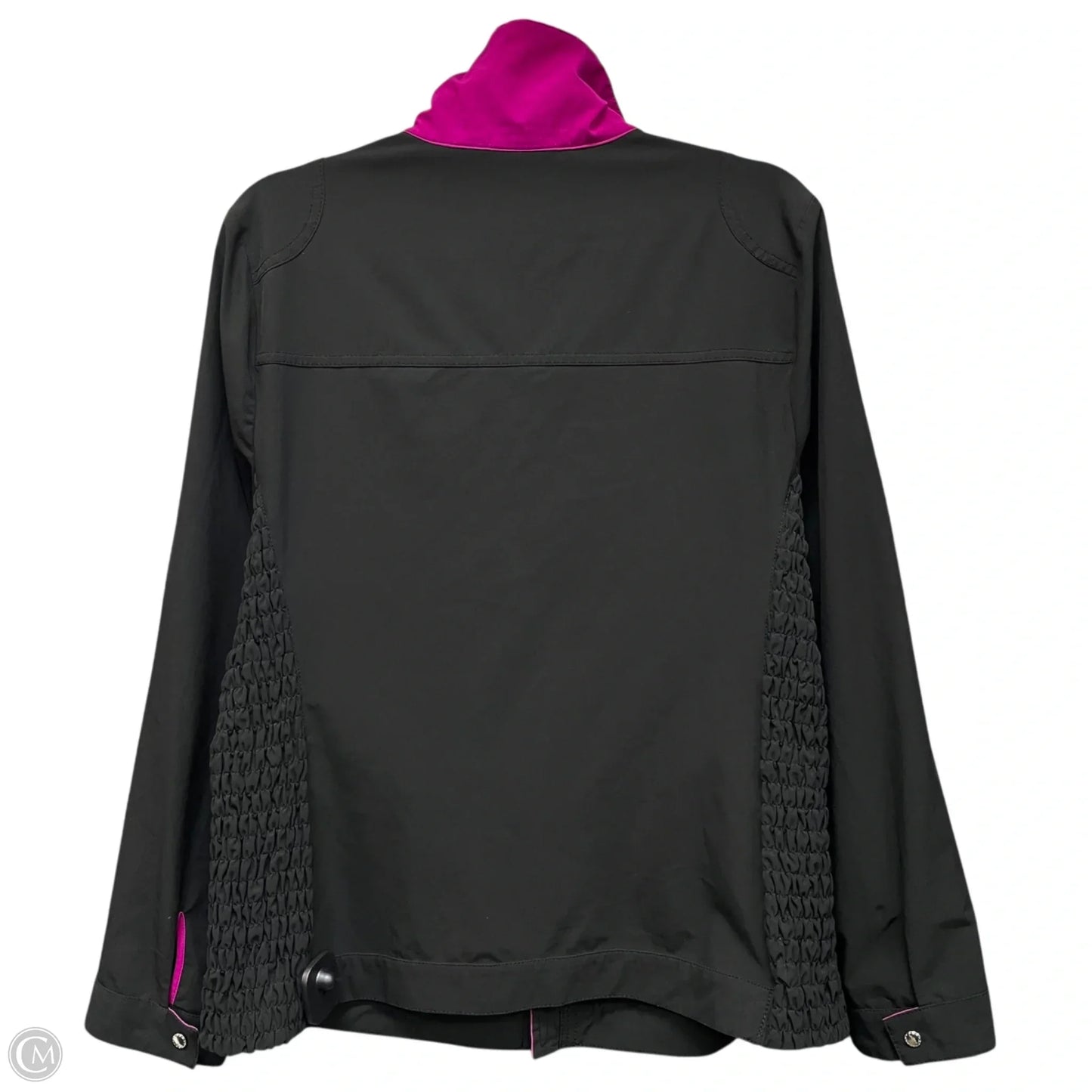 Athletic Jacket By Zenergy By Chicos In Black & Purple, Size: L