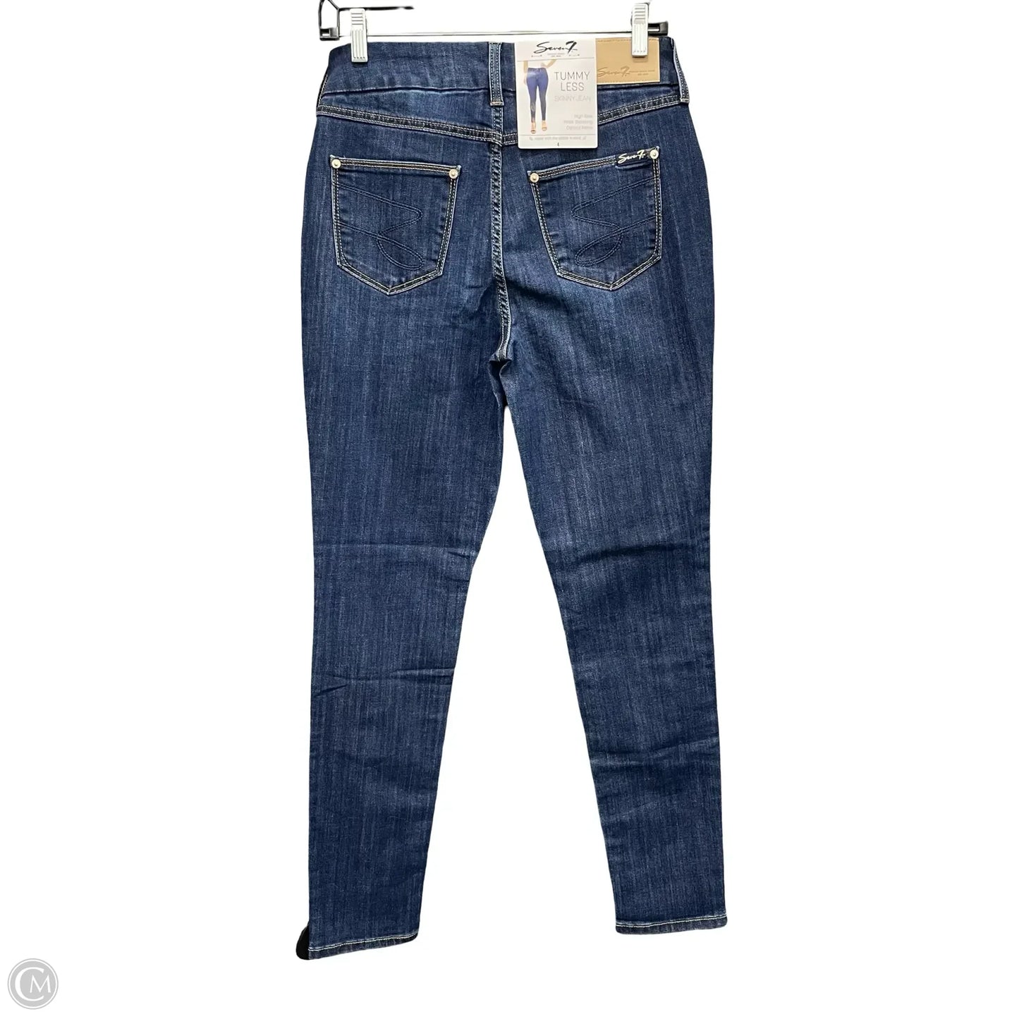 Jeans Skinny By Seven 7 In Blue Denim, Size: 4