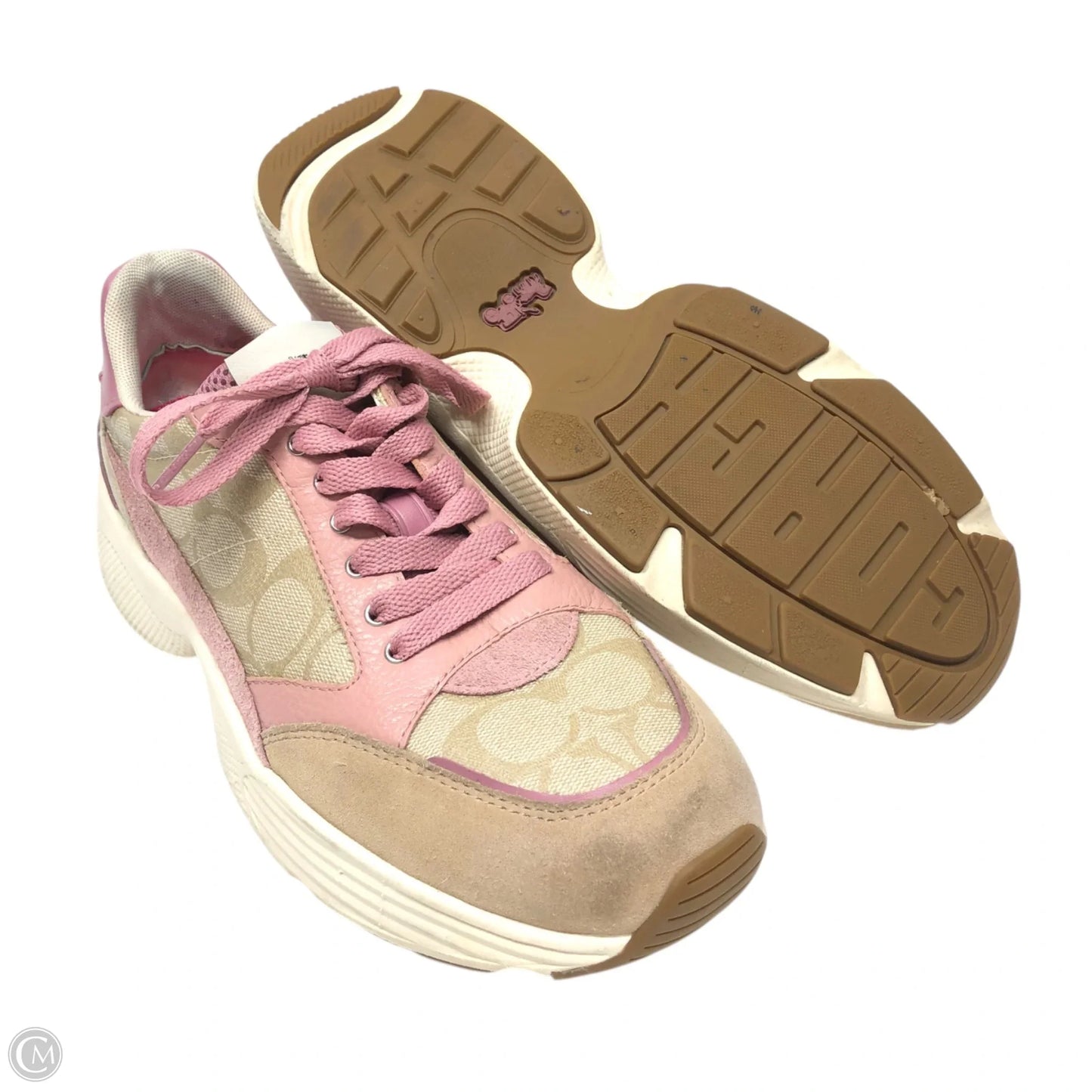 Shoes Designer By Coach In Pink & Tan, Size: 10
