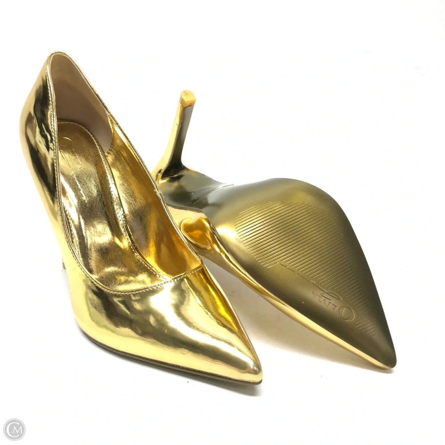 Shoes Heels Stiletto By Cme In Gold, Size: 10