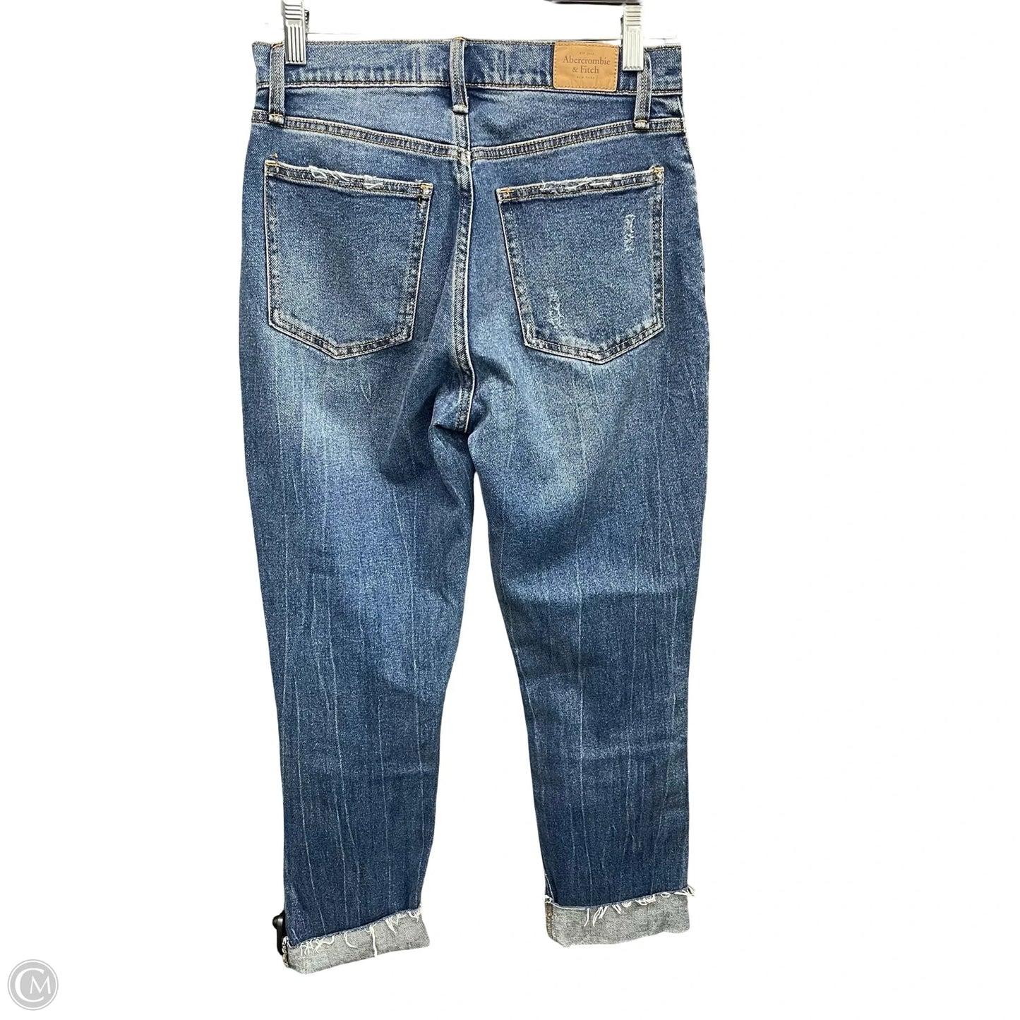 Jeans Straight By Abercrombie And Fitch In Blue Denim, Size: 2