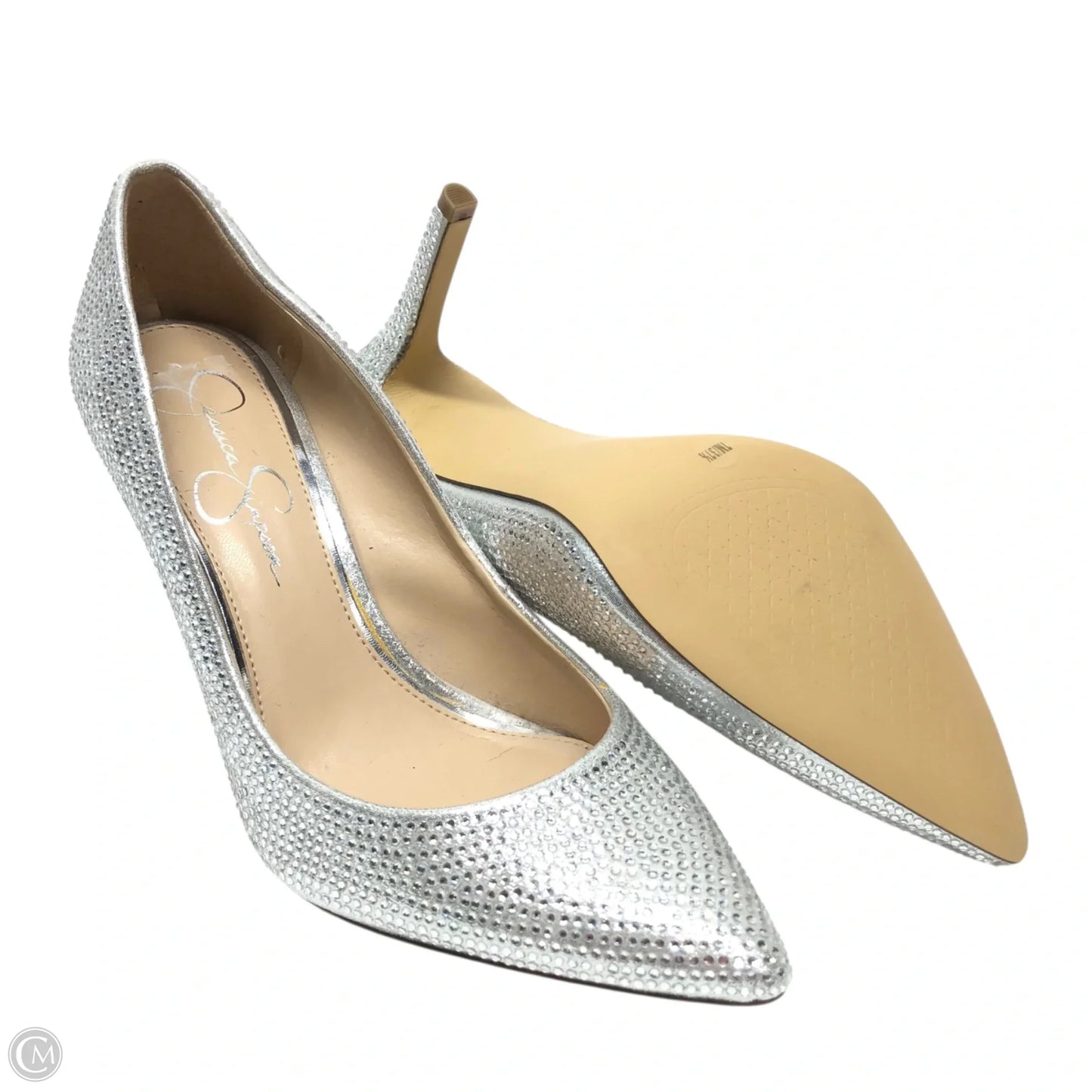 Shoes Heels Stiletto By Jessica Simpson In Silver, Size: 7