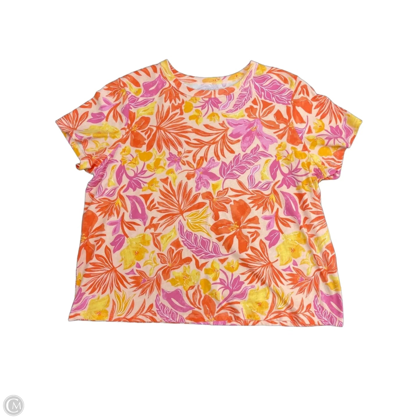 Top Short Sleeve By Old Navy In Orange & Pink, Size: Xl