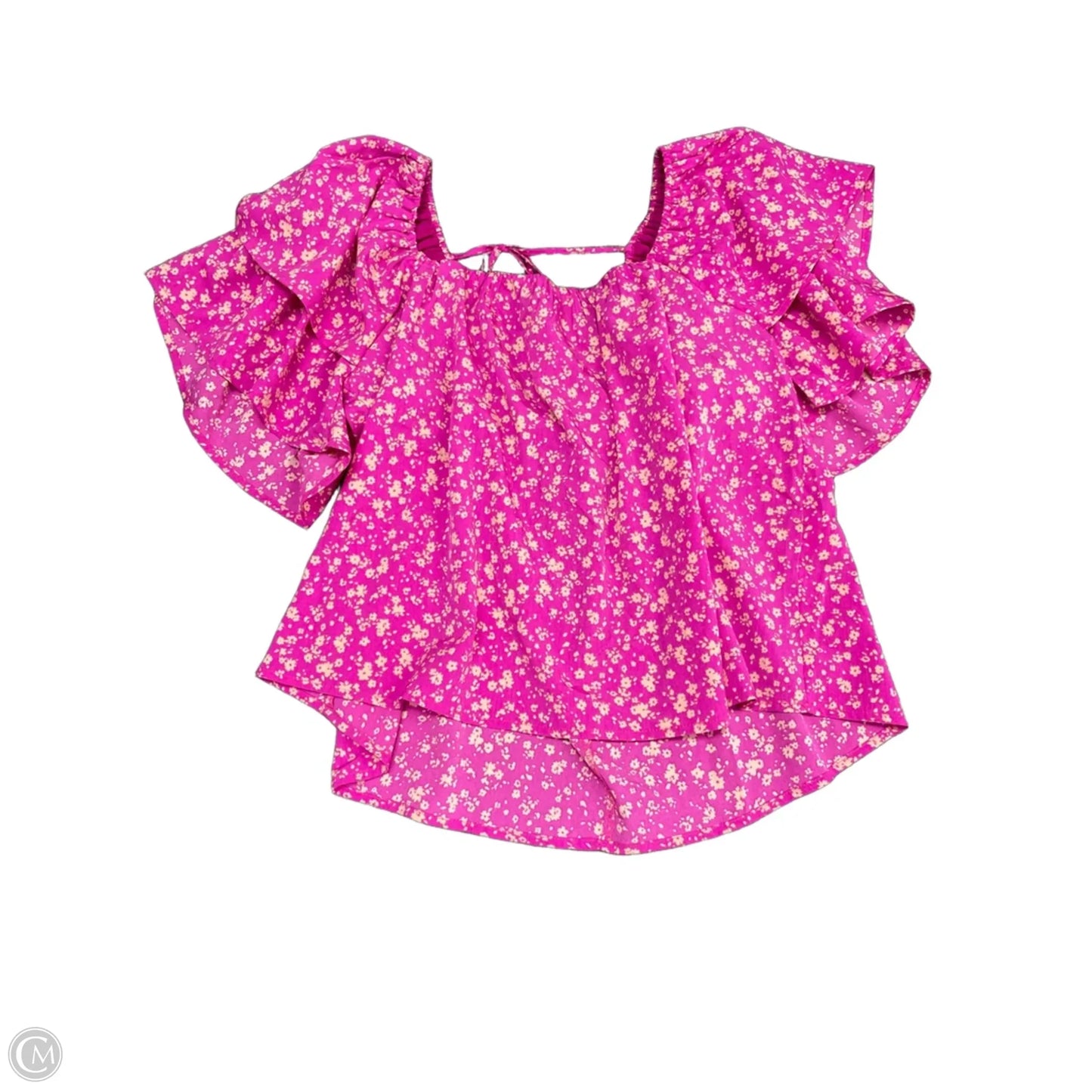 Top Short Sleeve By Lumiere In Pink, Size: L