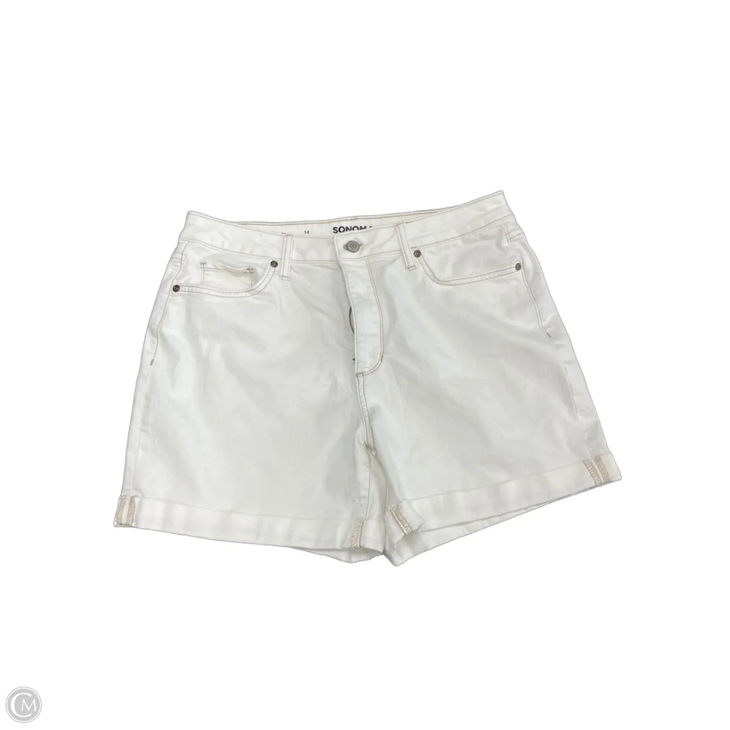 Shorts By Sonoma In White Denim, Size: 14