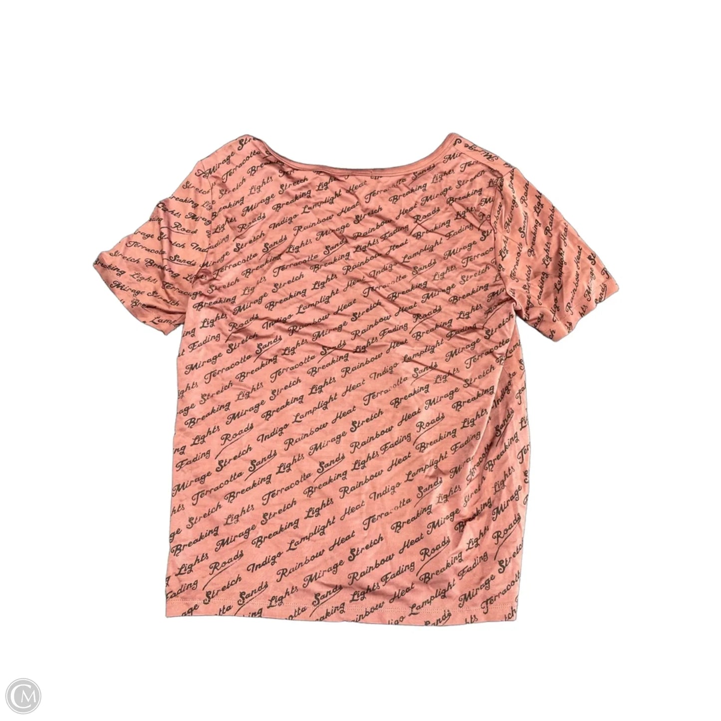Top Short Sleeve By Scotch & Soda In Black & Pink, Size: S
