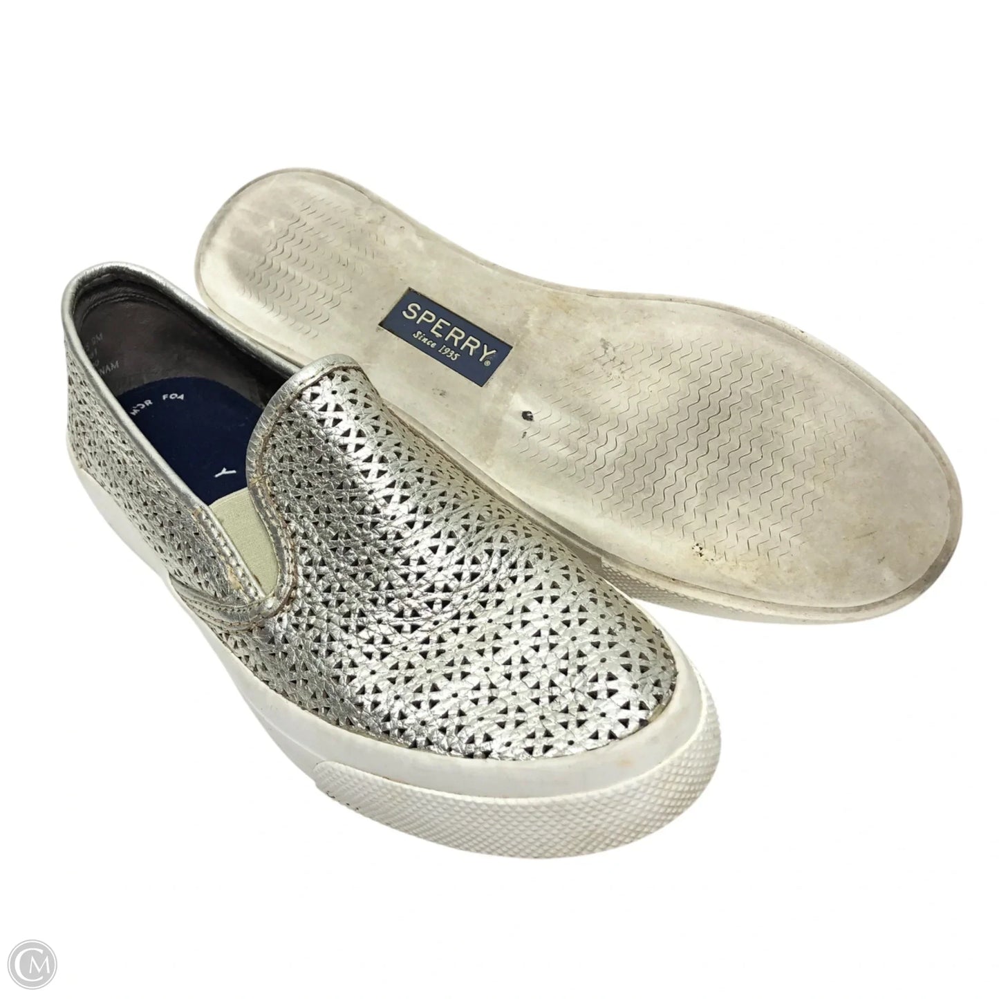 Shoes Sneakers By Sperry In Gold, Size: 9