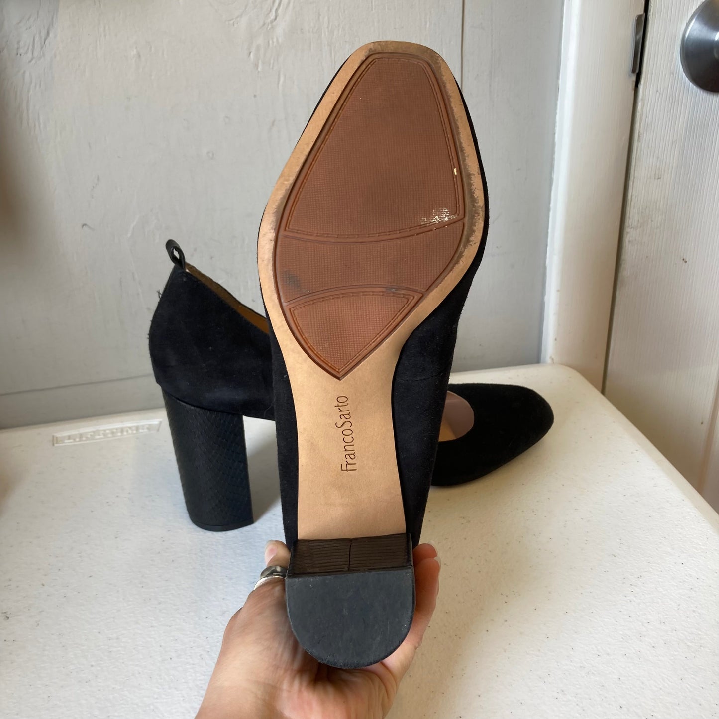 Shoes Heels Block By Franco Sarto In Black, Size:10