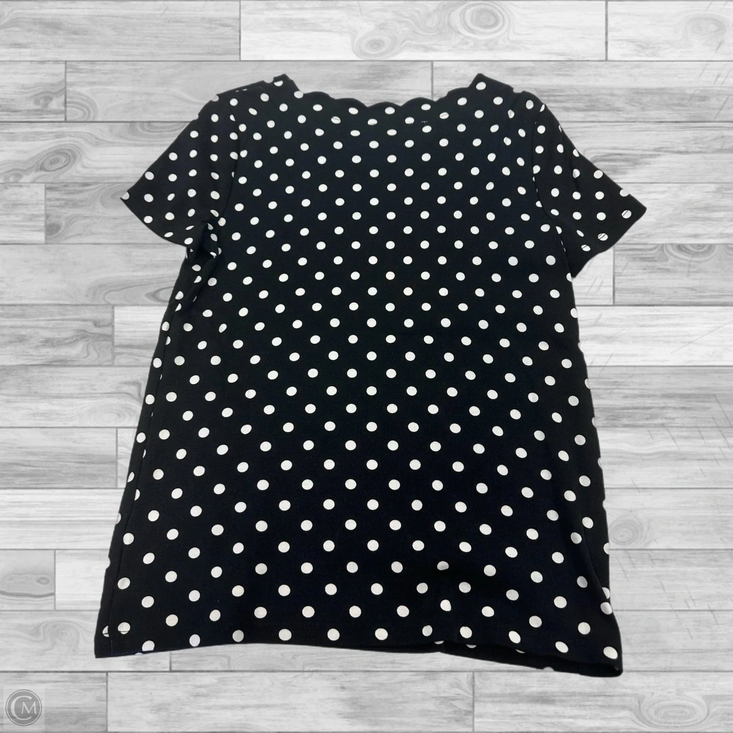 Top Short Sleeve Basic By Rafaella In Polkadot Pattern, Size: M
