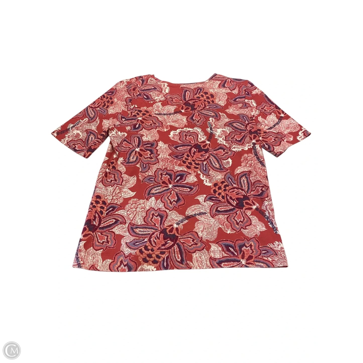 Top Short Sleeve Basic By Chicos In Pink, Size: M