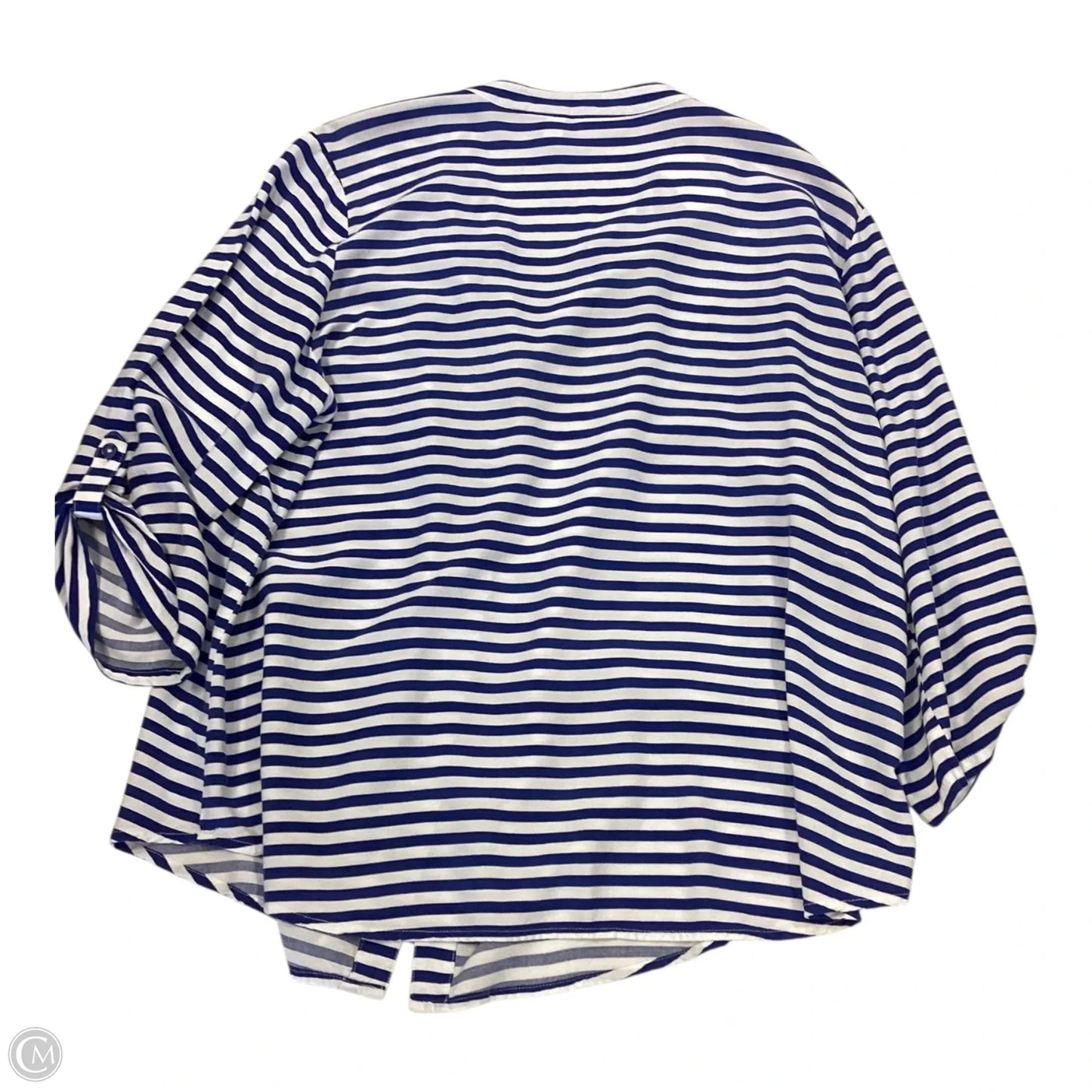 Top Long Sleeve By Chicos In Striped Pattern, Size: Xl