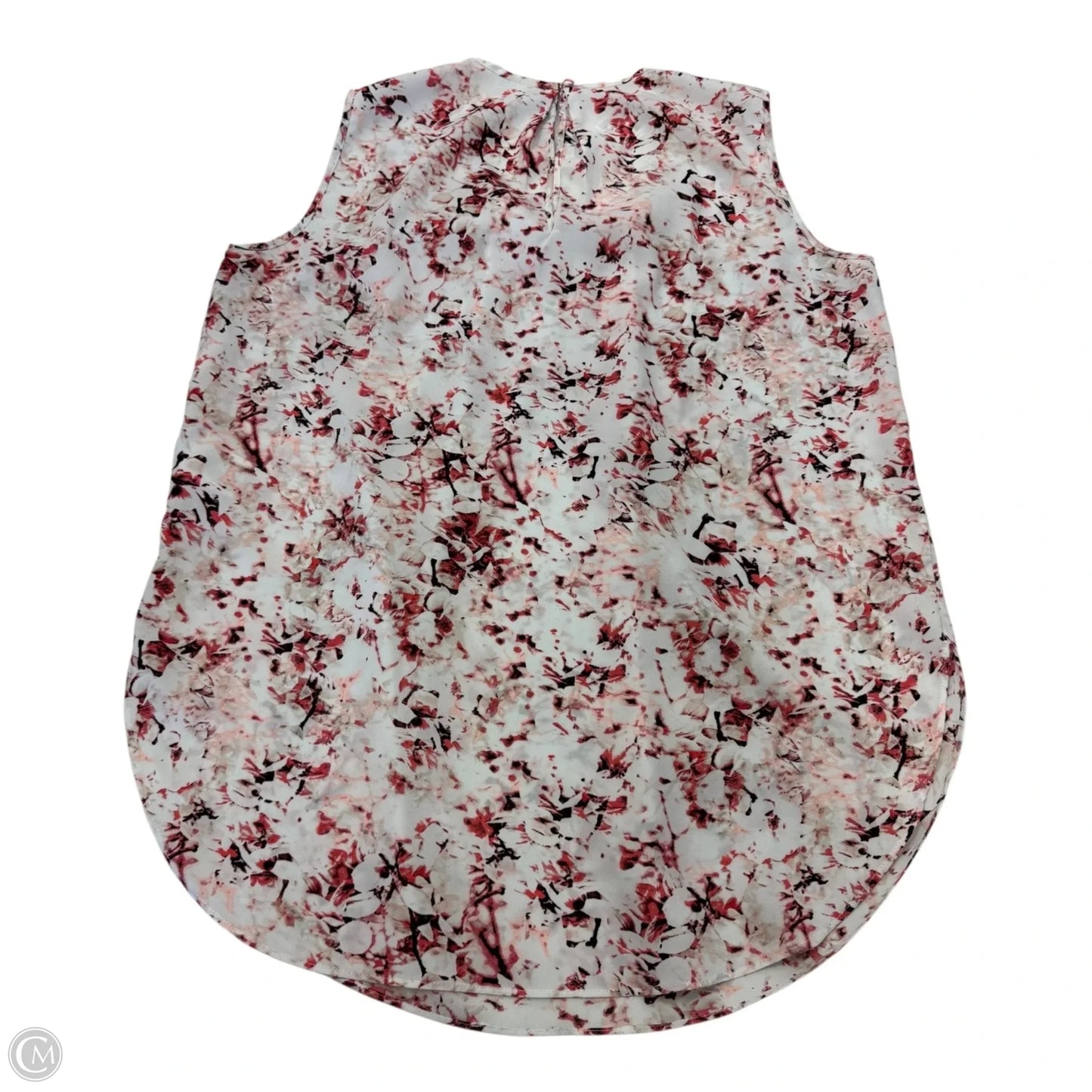 Top Sleeveless By Dkny In Red & White, Size: S