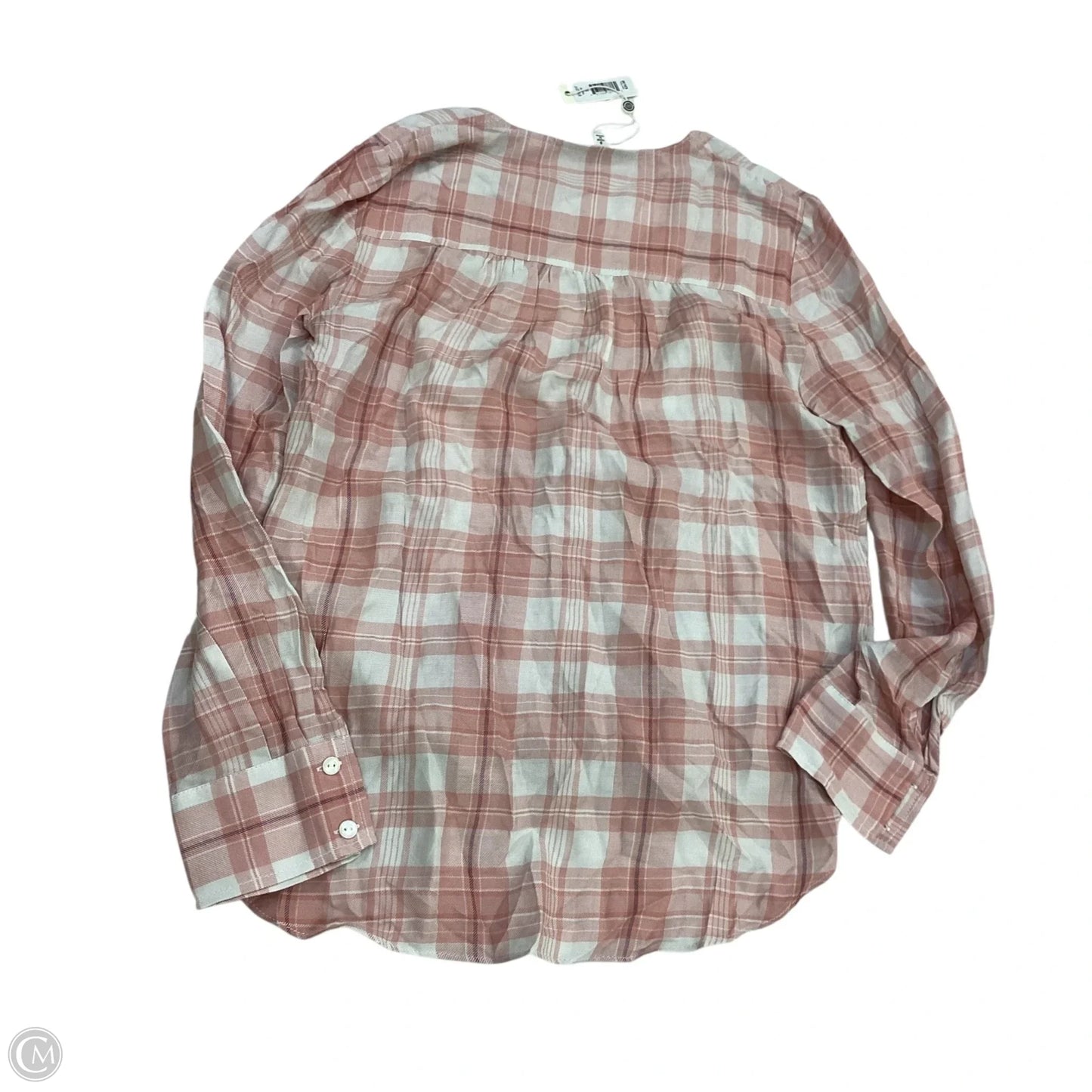 Top Long Sleeve By Max Studio In Plaid Pattern, Size: S