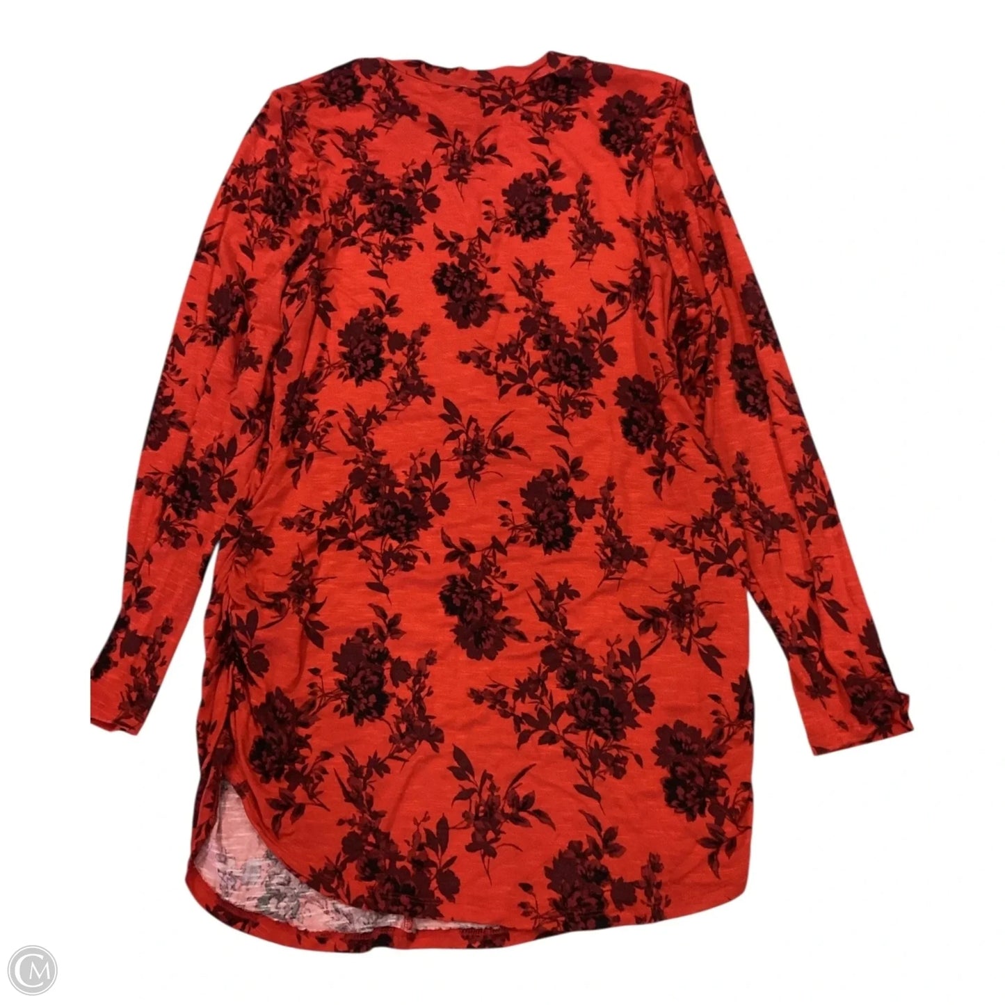Top Long Sleeve By Lane Bryant In Black & Red, Size: 18