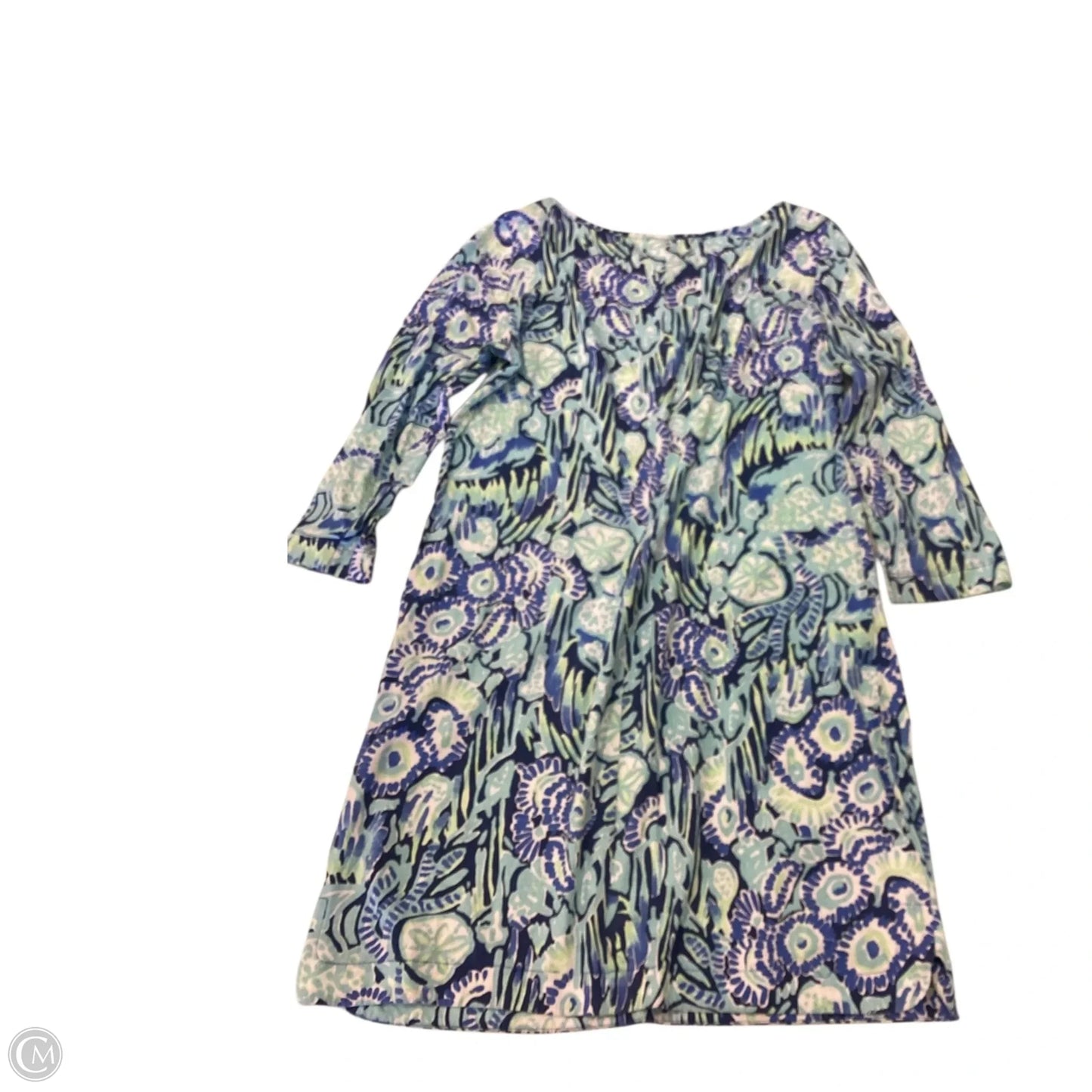 Dress Designer By Lilly Pulitzer In Blue & Green, Size: M