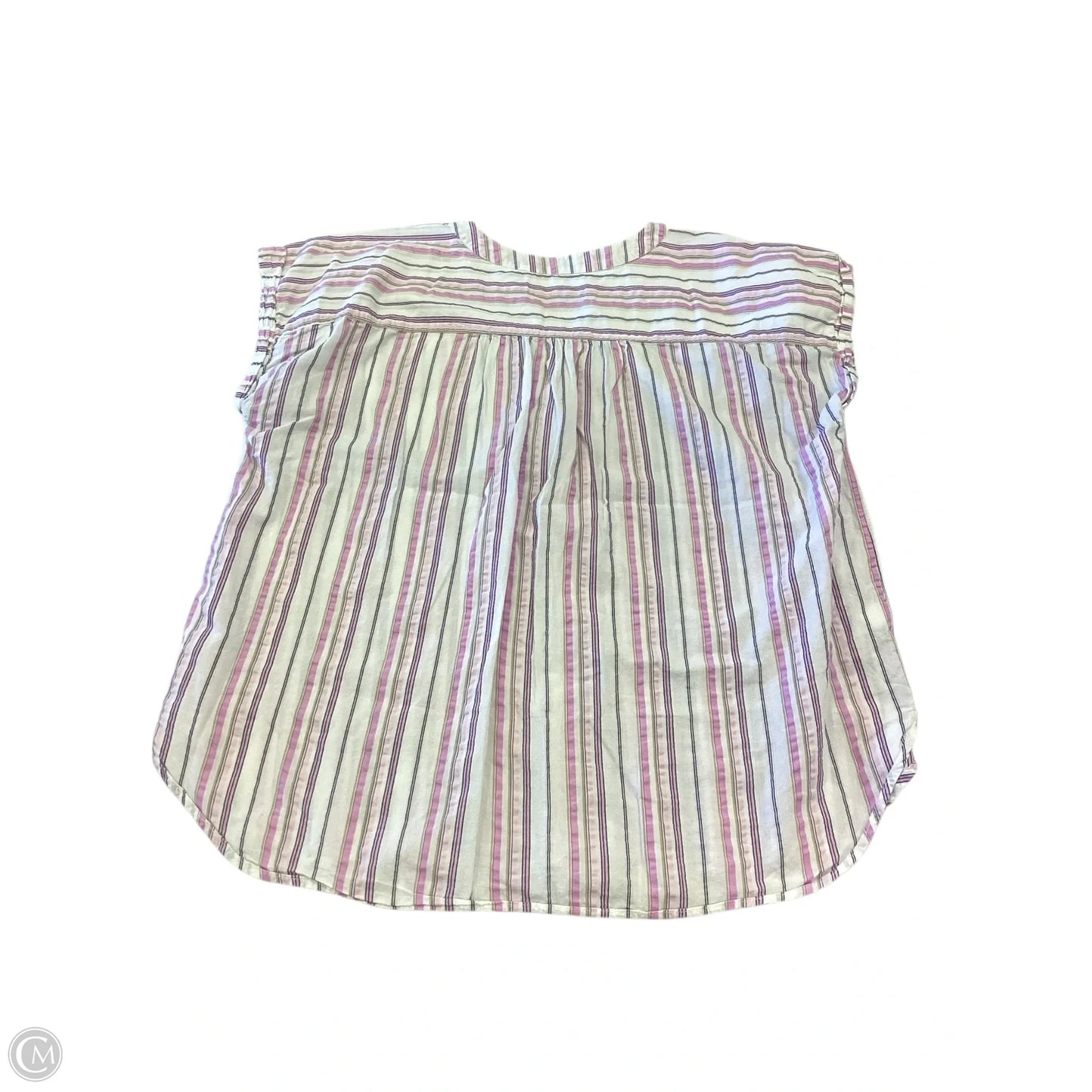 Top Short Sleeve By Loft In Striped Pattern, Size: Xl