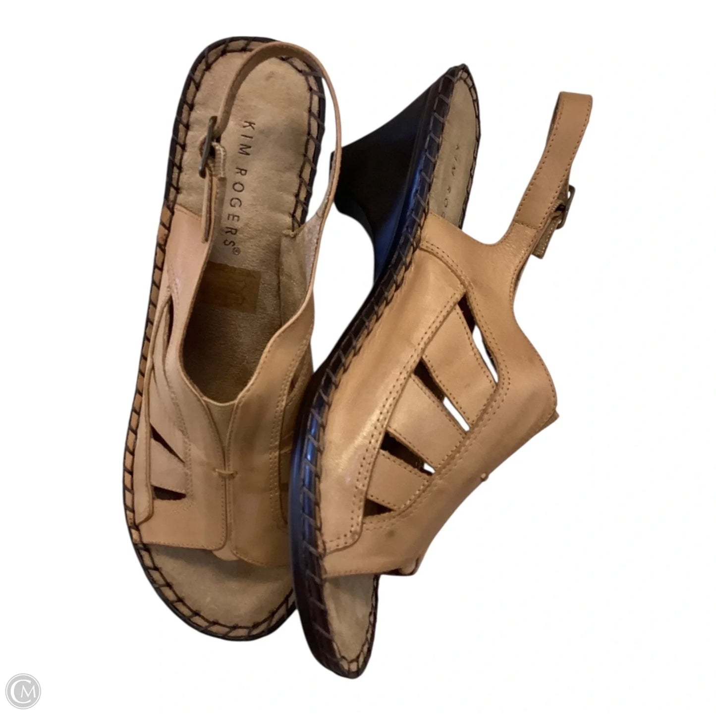 Shoes Heels Block By Kim Rogers In Tan, Size: 8