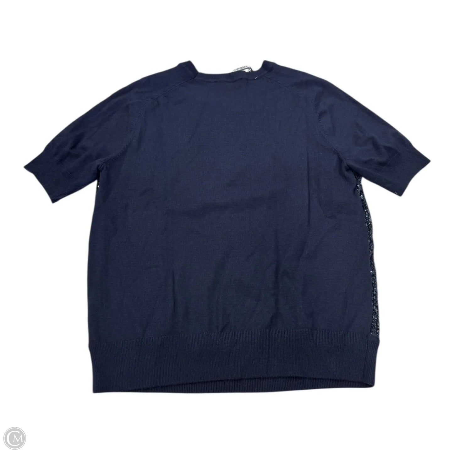 Top Short Sleeve By Ann Taylor In Navy, Size: S