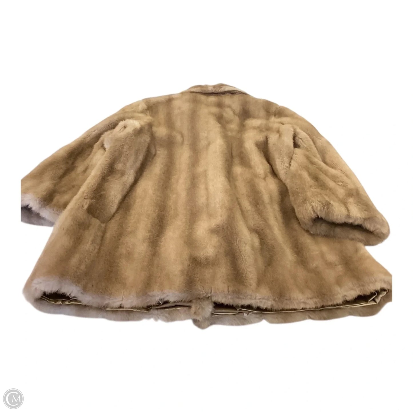 Jacket Faux Fur & Sherpa By Cmc In Brown, Size: L