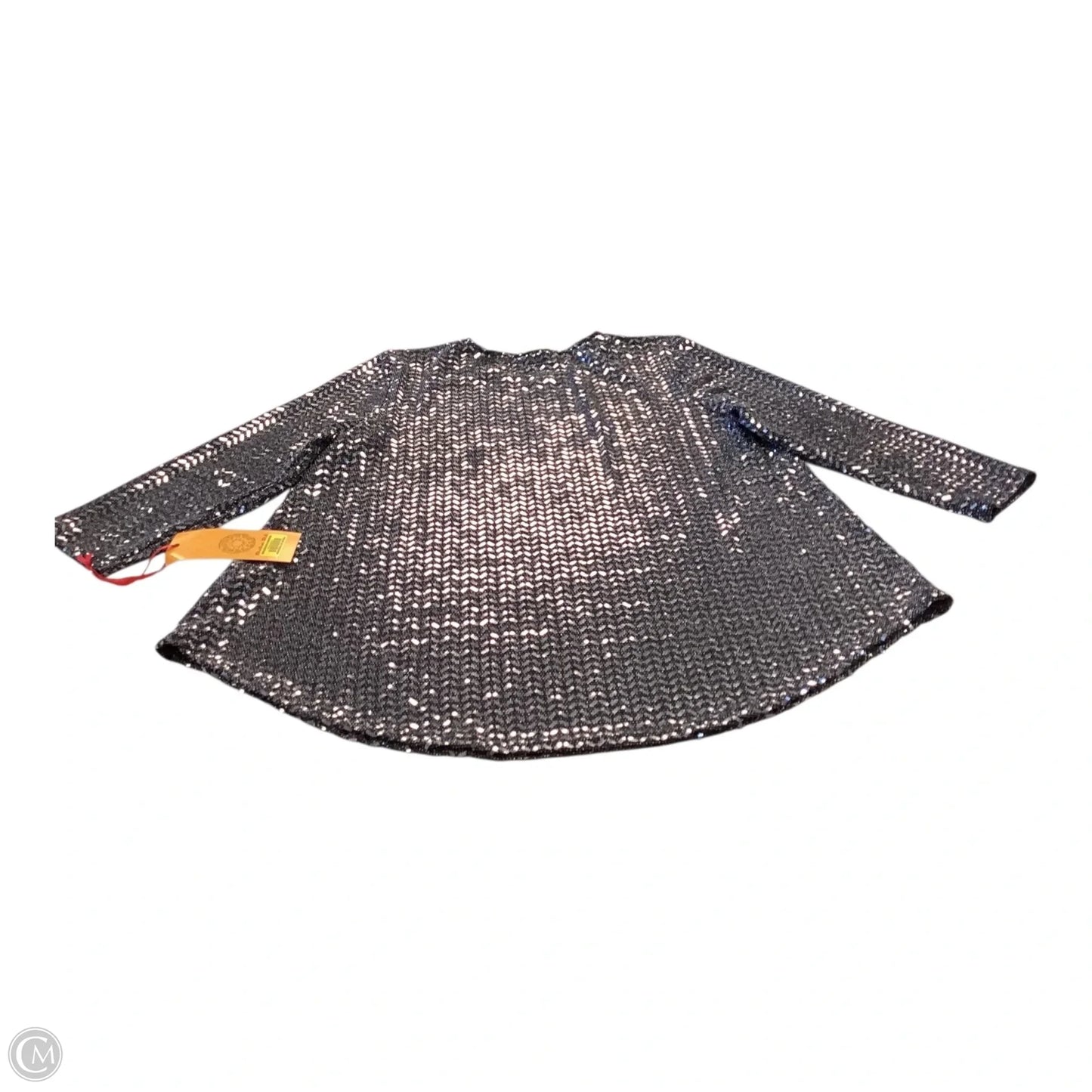 Top Long Sleeve By Ruby Rd In Black & Silver, Size: Mp