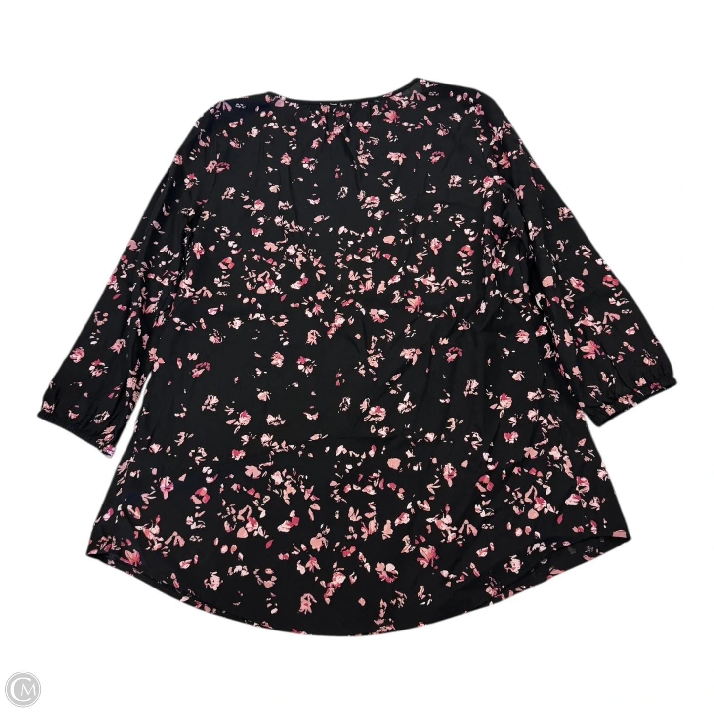 Top Long Sleeve By Sonoma In Black & Pink, Size: S