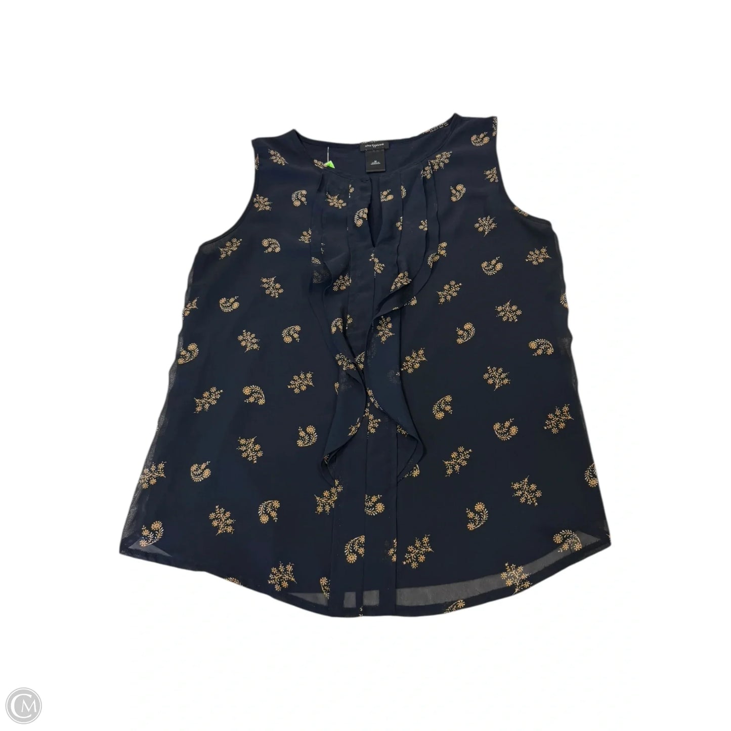 Top Sleeveless By Ann Taylor In Navy, Size: M