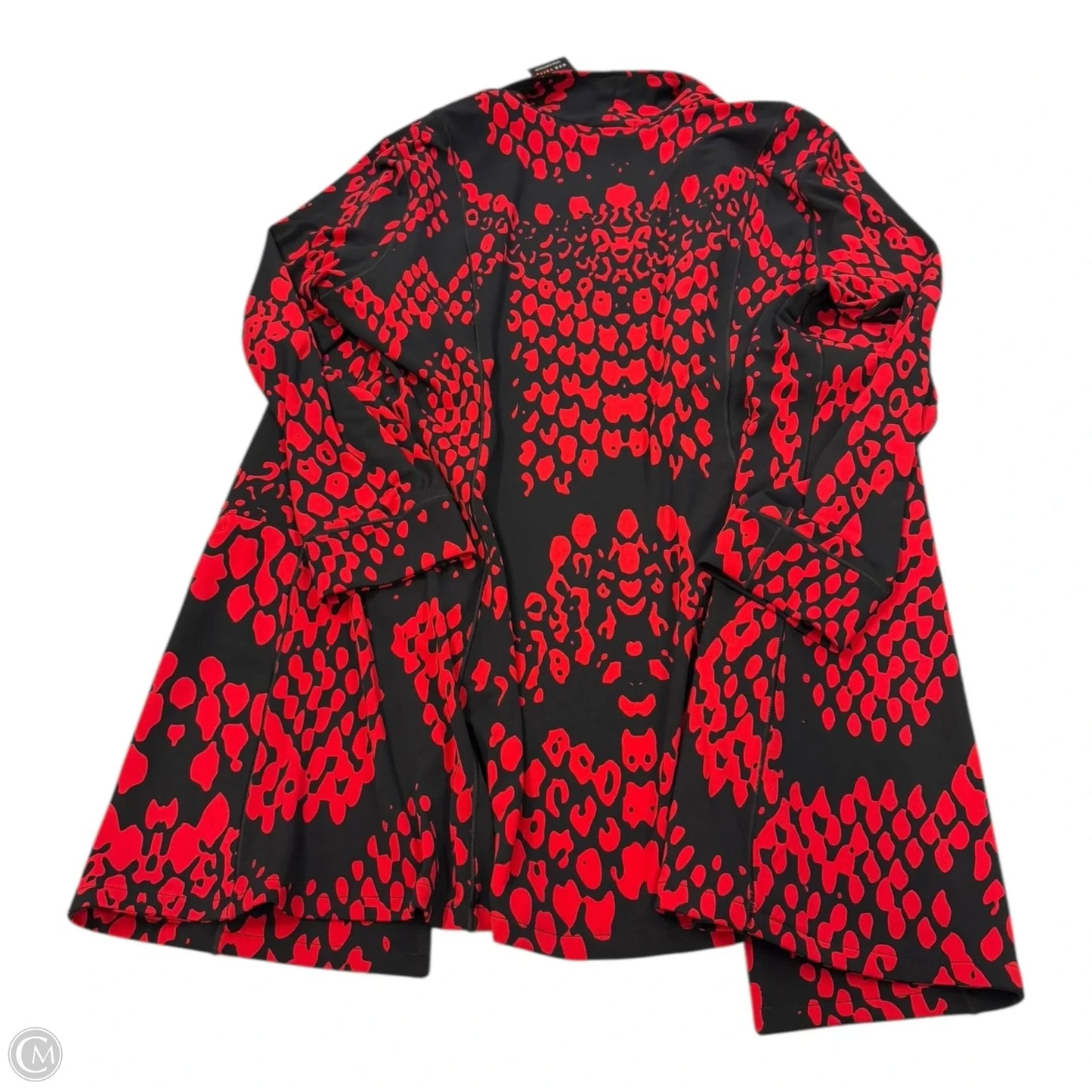 Cardigan By Clothes Mentor In Black & Red, Size: Xl