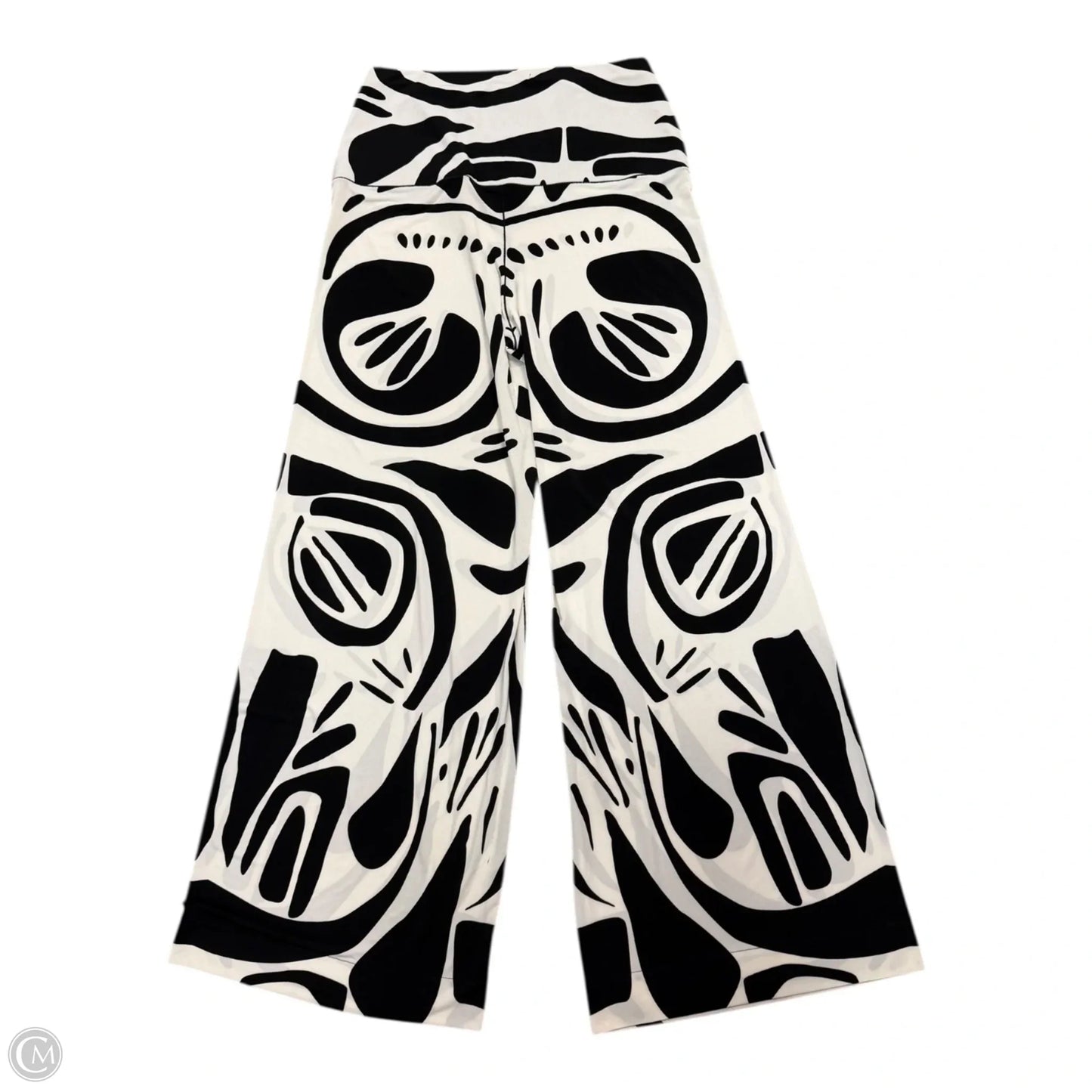 Pants Wide Leg By Clothes Mentor In Black & White, Size: L
