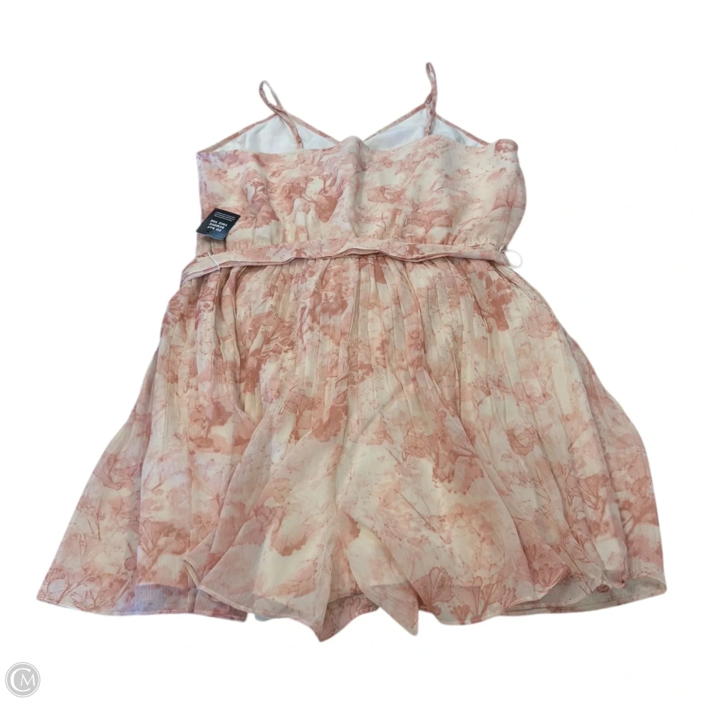 Romper By Express In Cream & Pink, Size: L