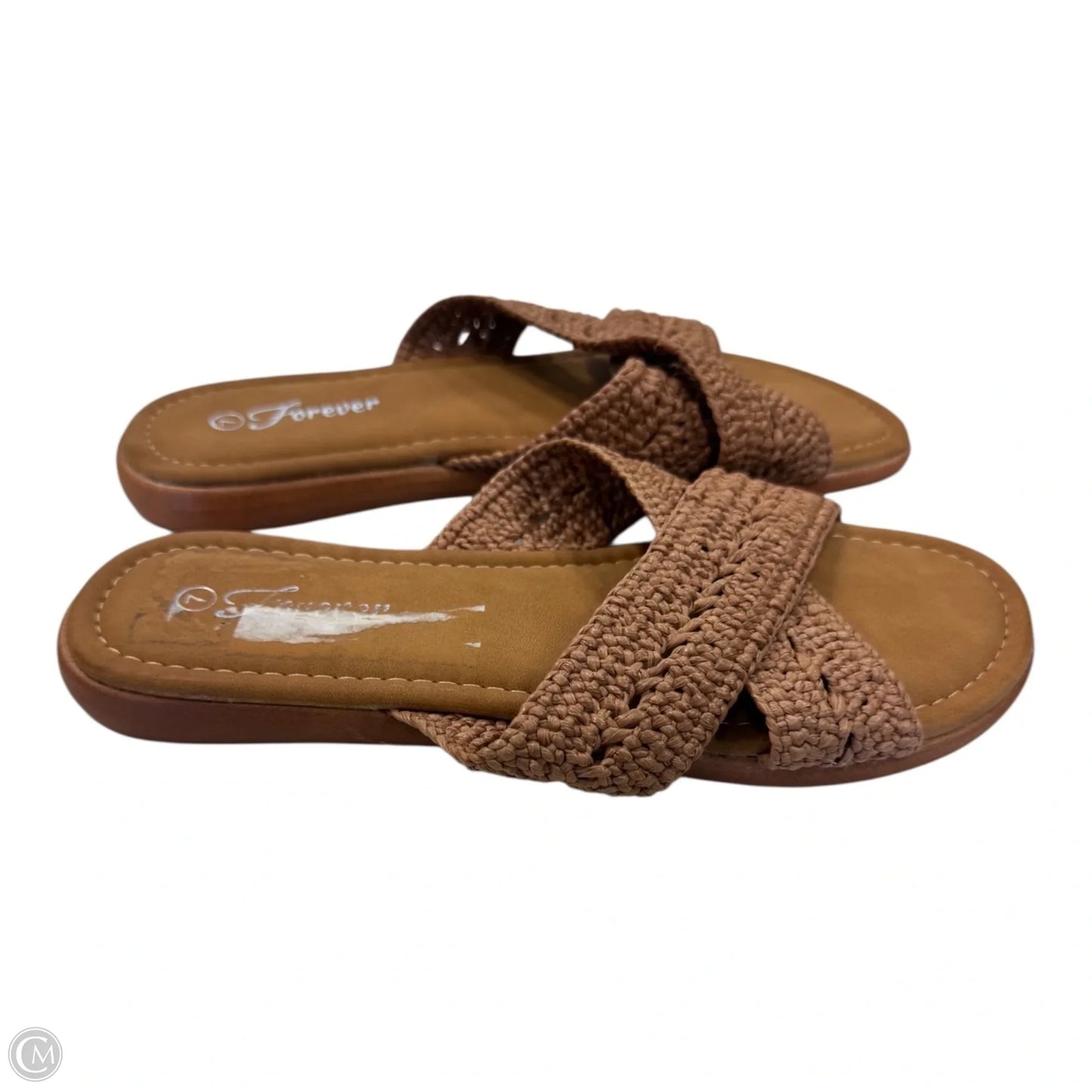 Sandals Flats By Forever In Brown, Size: 7