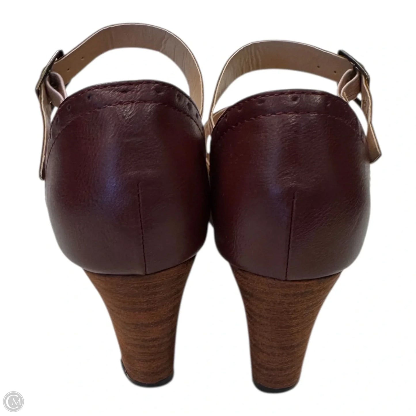 Shoes Heels Block By Clothes Mentor In Cream & Pink, Size: 7