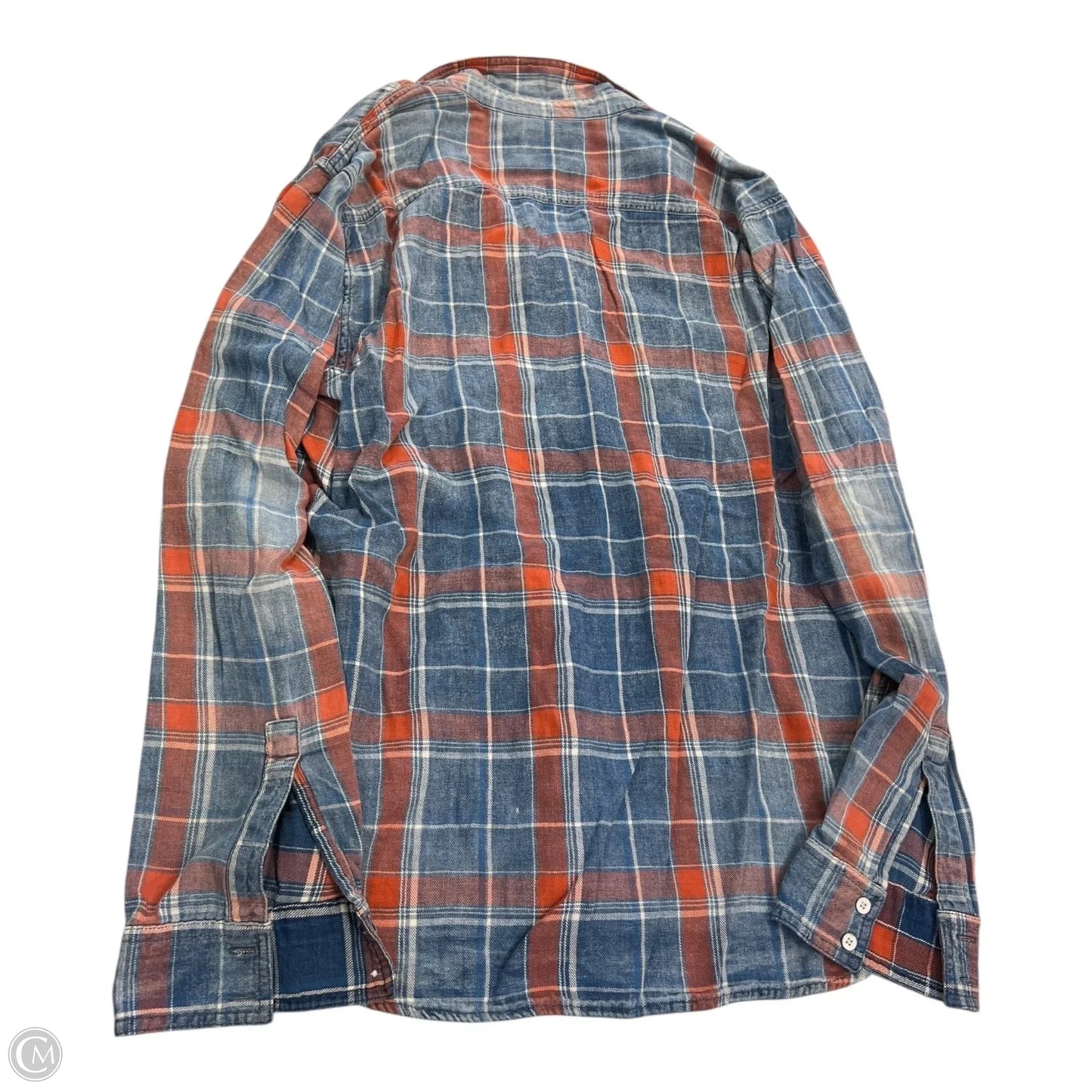 Top Long Sleeve By Lucky Brand In Plaid Pattern, Size: L