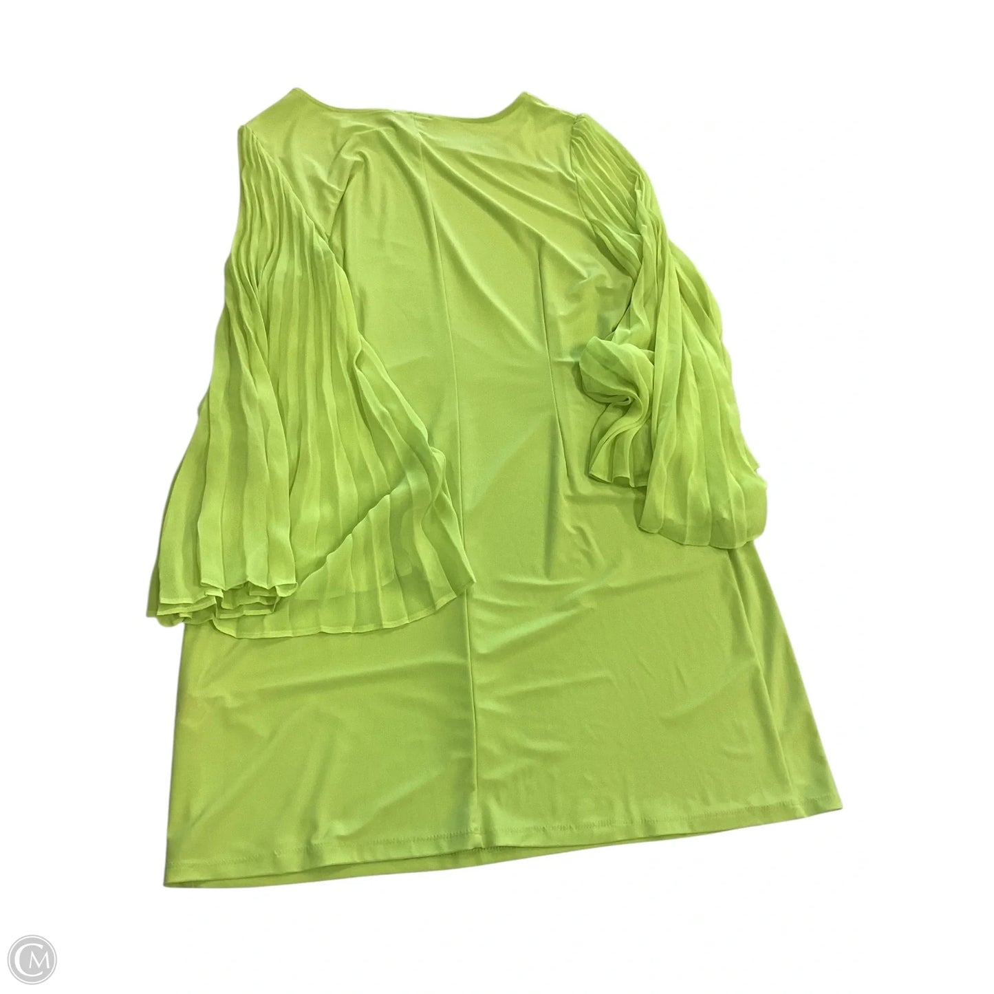 Dress Casual Short By Ivy Jane In Green & Yellow, Size: L