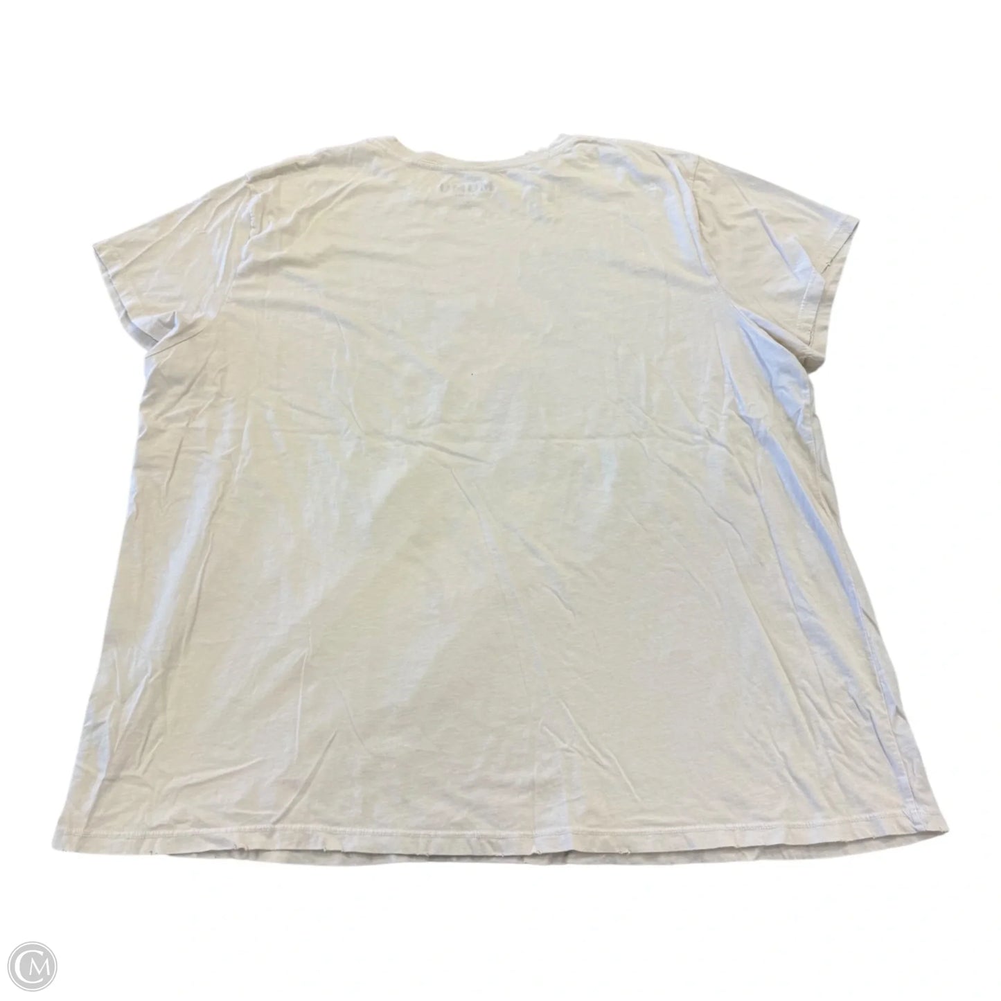 Top Short Sleeve Basic By Show Me Your Mumu In Cream, Size: Xl