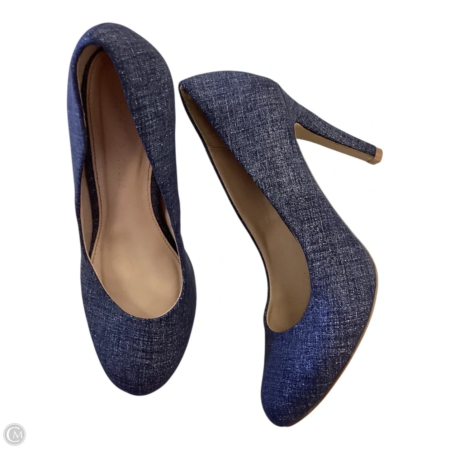 Shoes Heels Stiletto By Kelly And Katie In Blue Denim, Size: 8.5